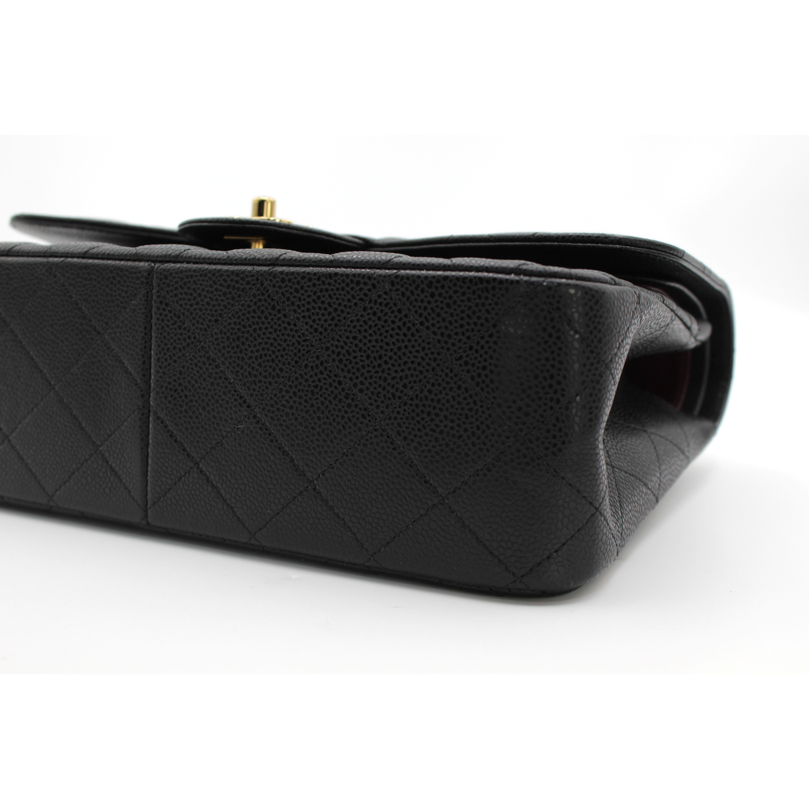 Classic Large Caviar Black Shoulder Bag