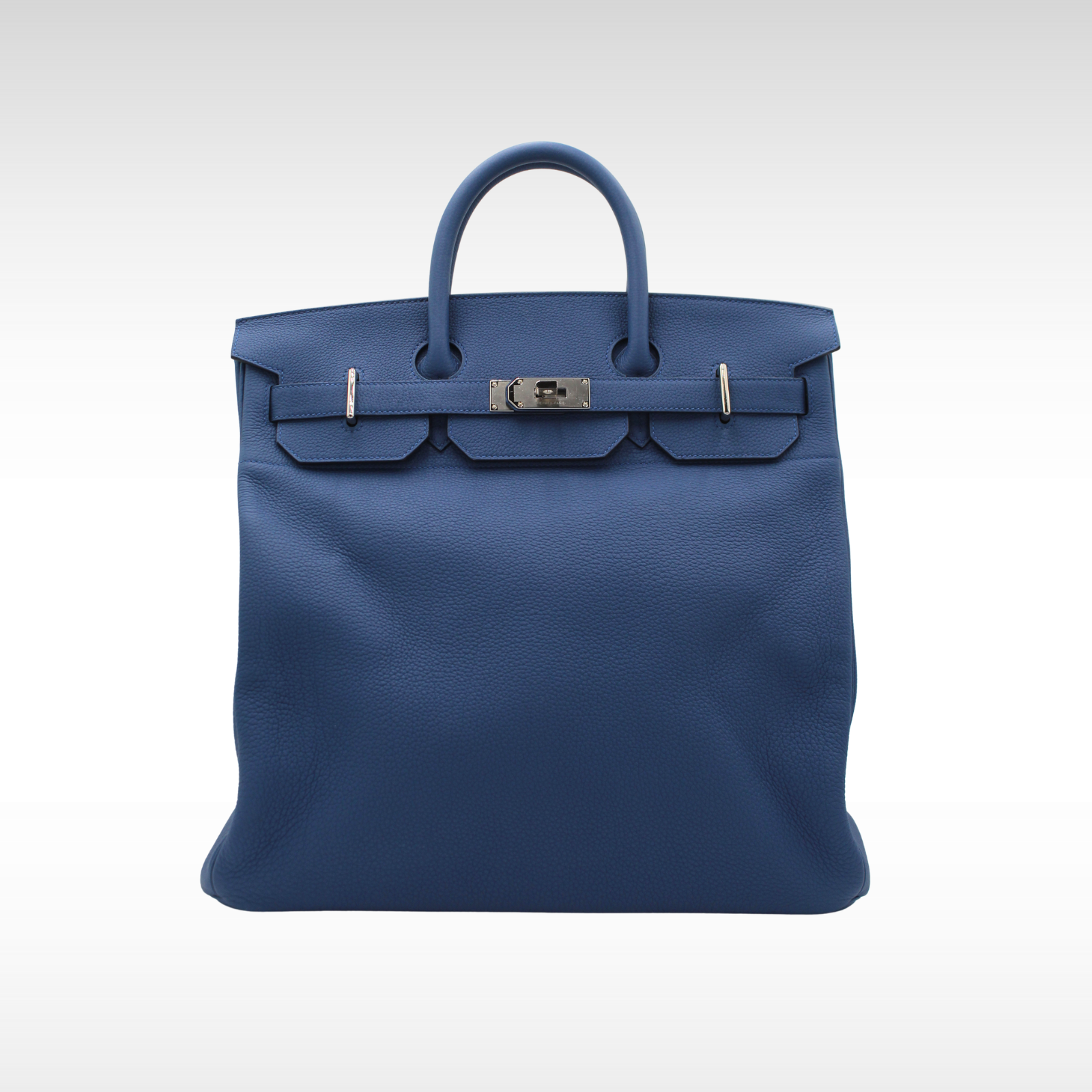 Haut a Courroies 40 Togo Blue Tie Handbag