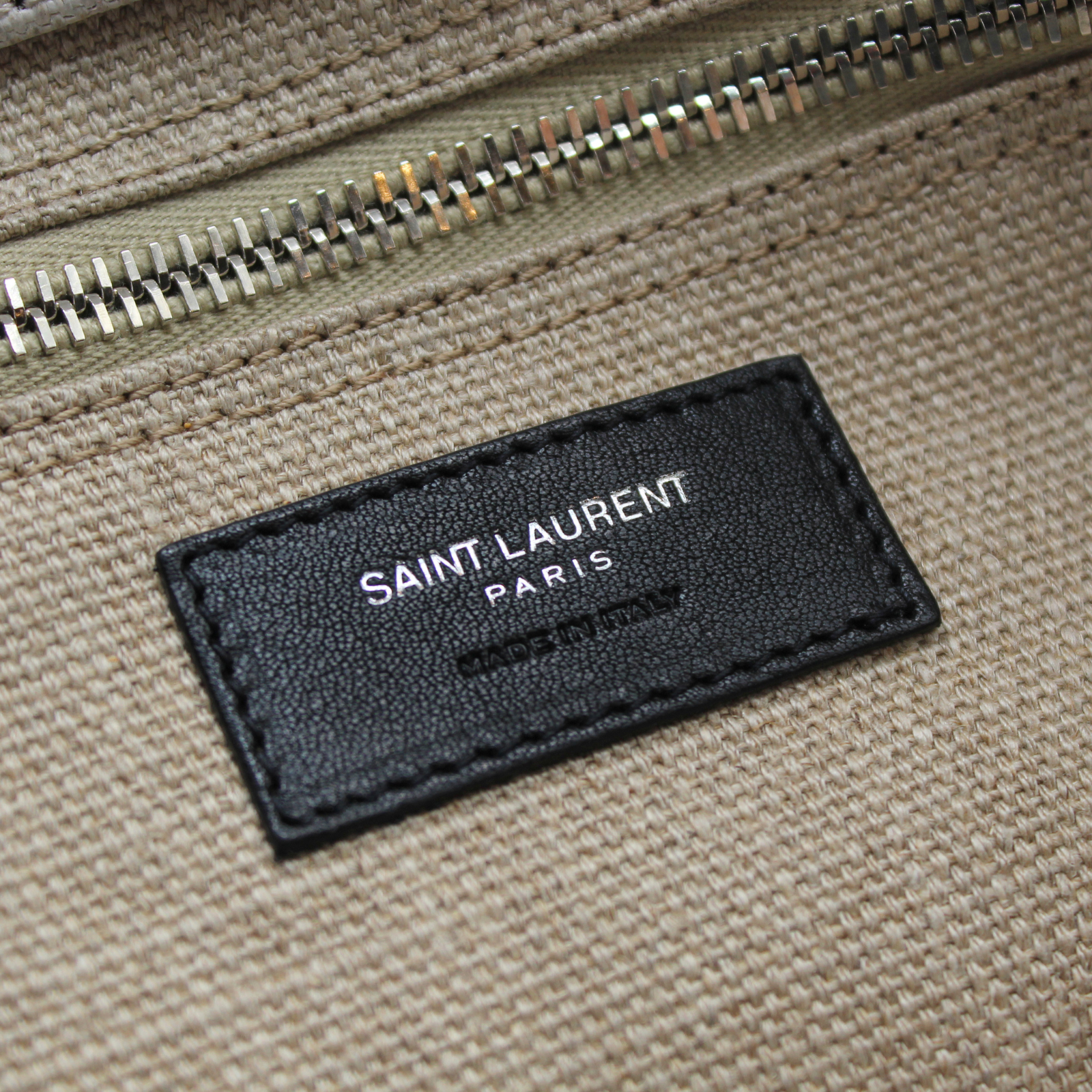 Rive Gauche Coated Canvas Natural Tote Bag