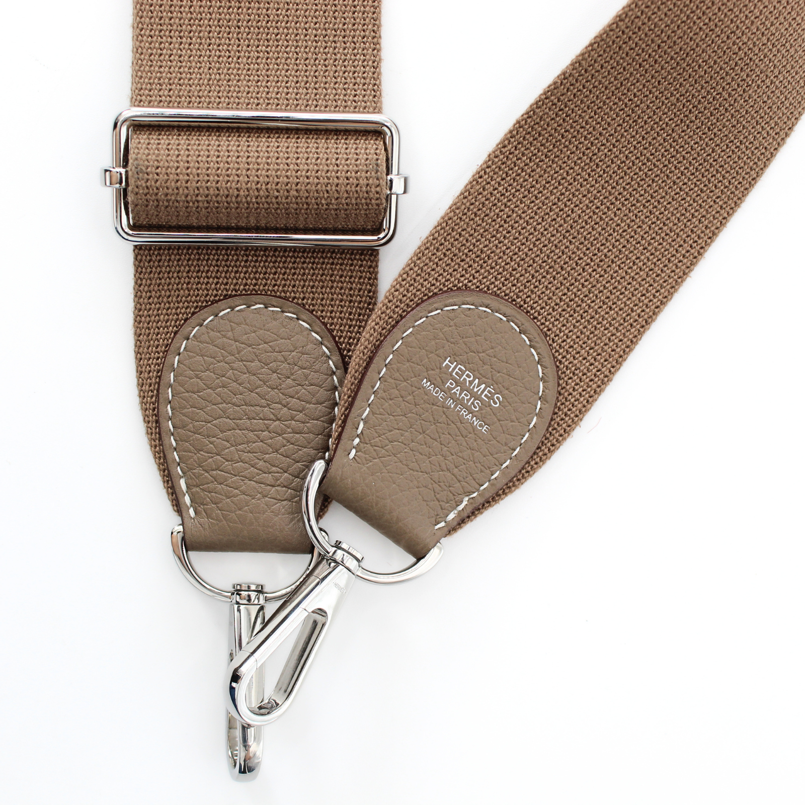 Evelyne 3 PM Taurillon Clemence Etoupe Crossbody Bag