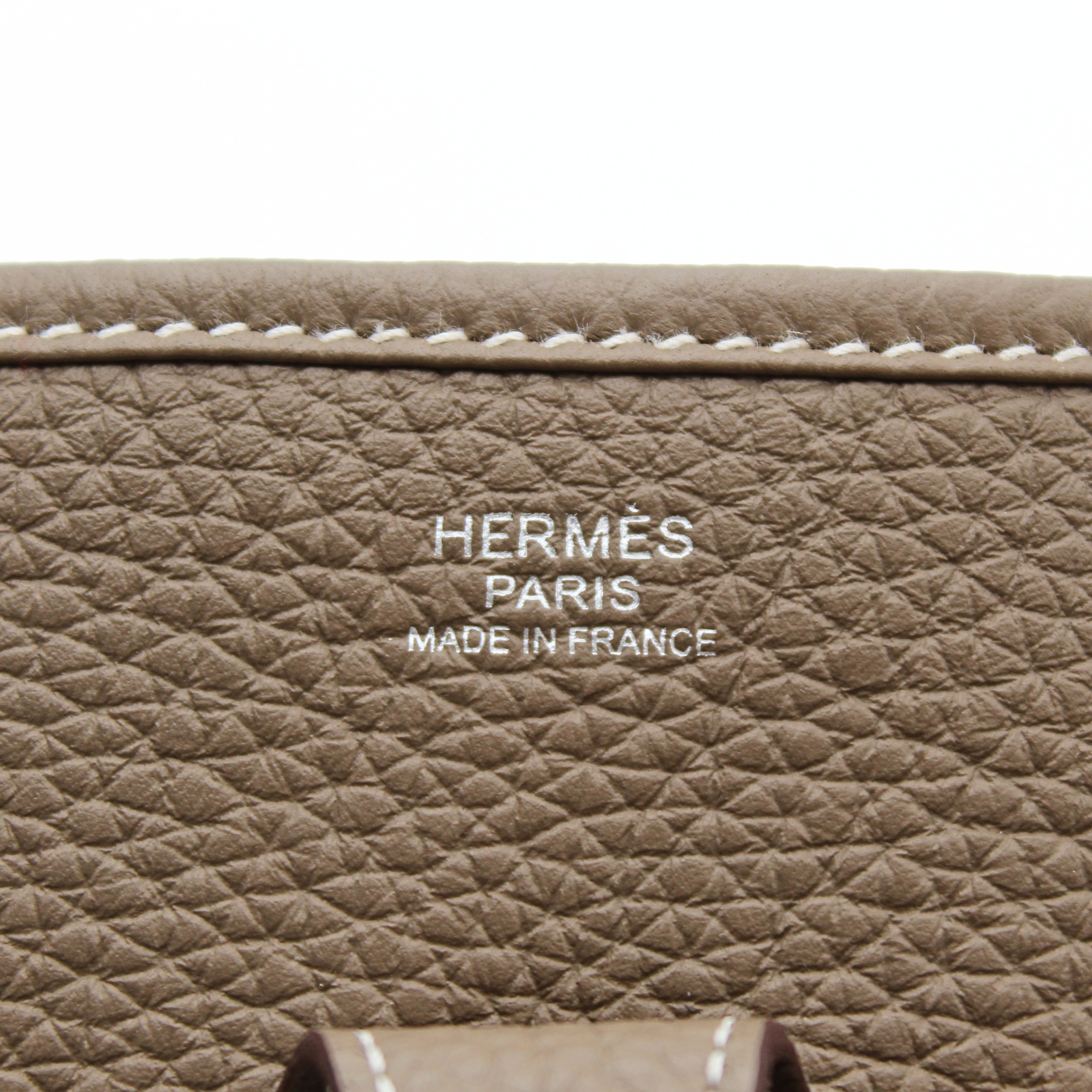 Evelyne 3 PM Taurillon Clemence Etoupe Crossbody Bag
