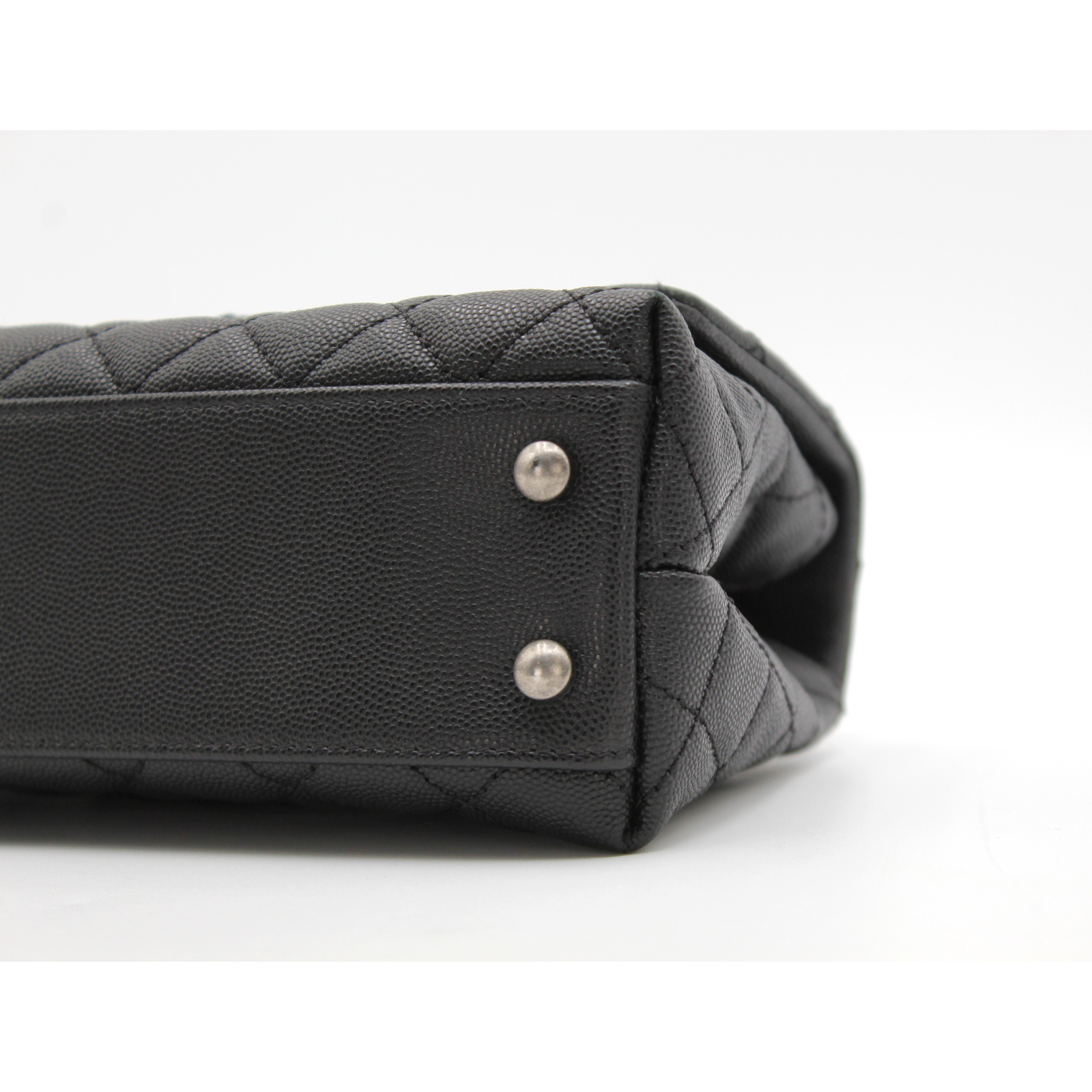 Coco Handle Small Caviar Black Handbag