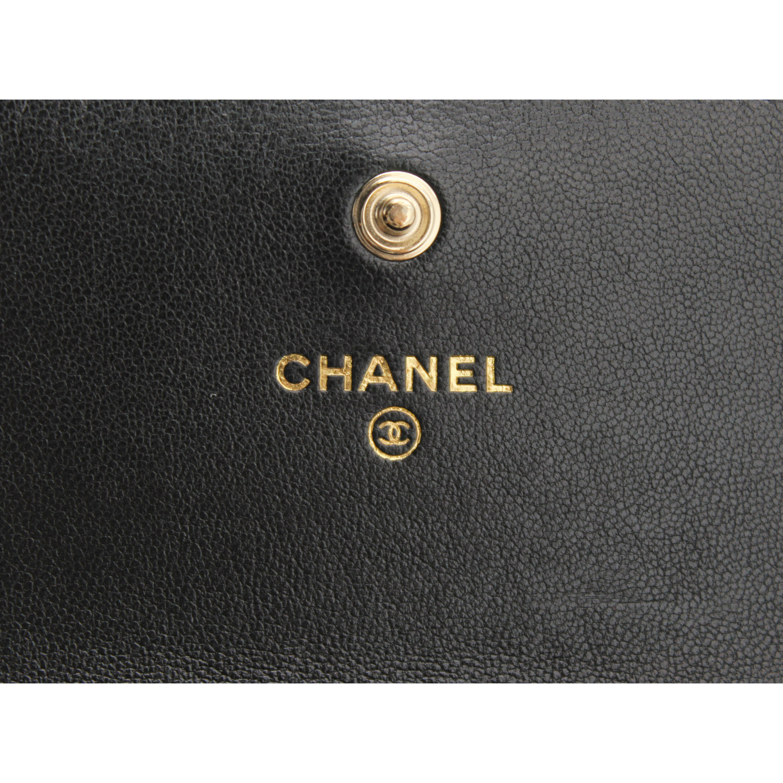 Ribbon Chain Lamb Black Wallet on Chain