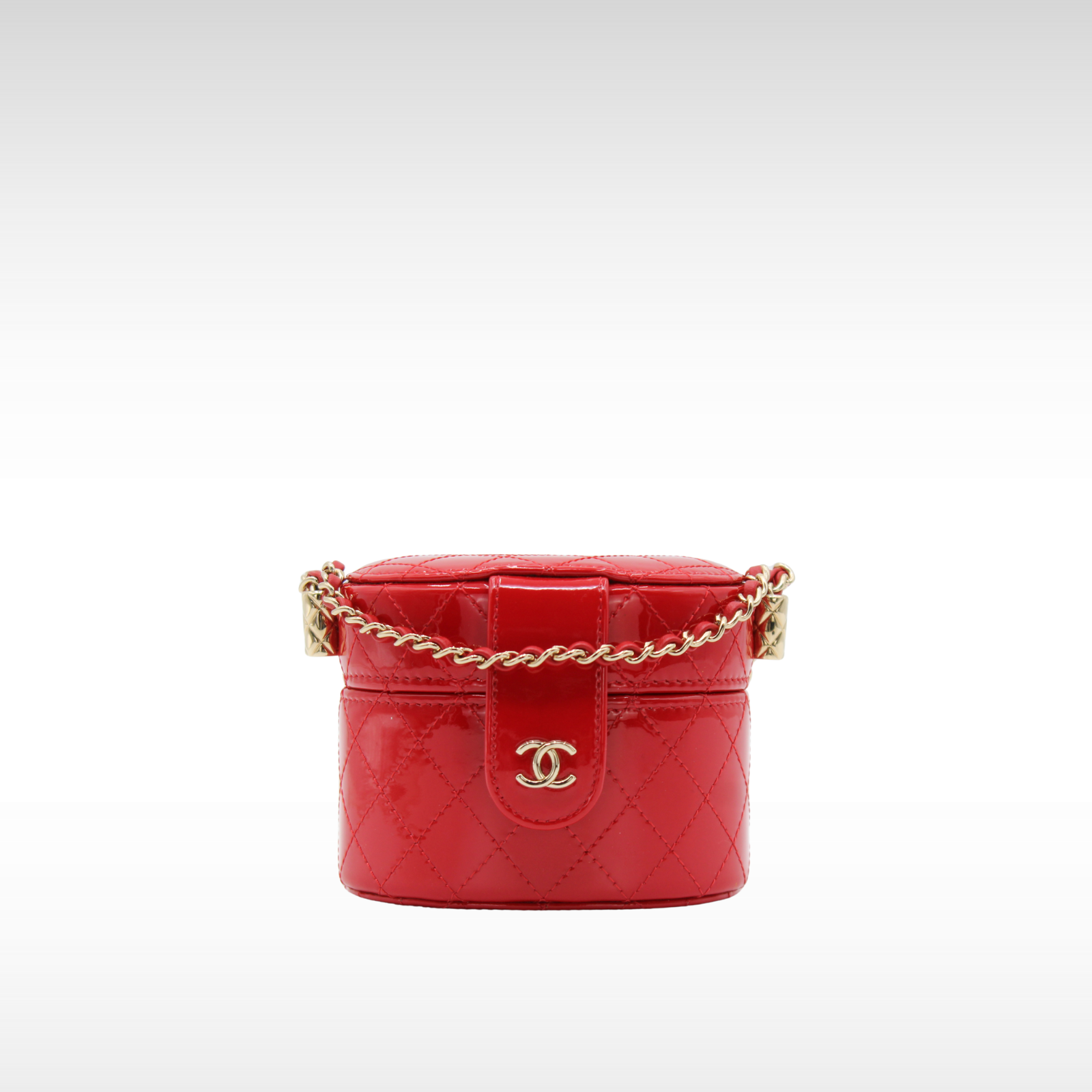Enamel Red Vanity Bag