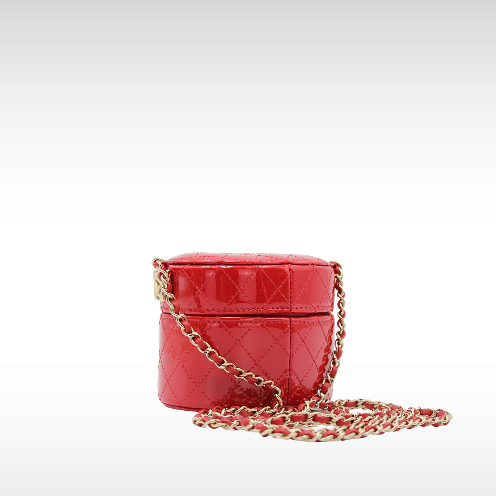 Enamel Red Vanity Bag