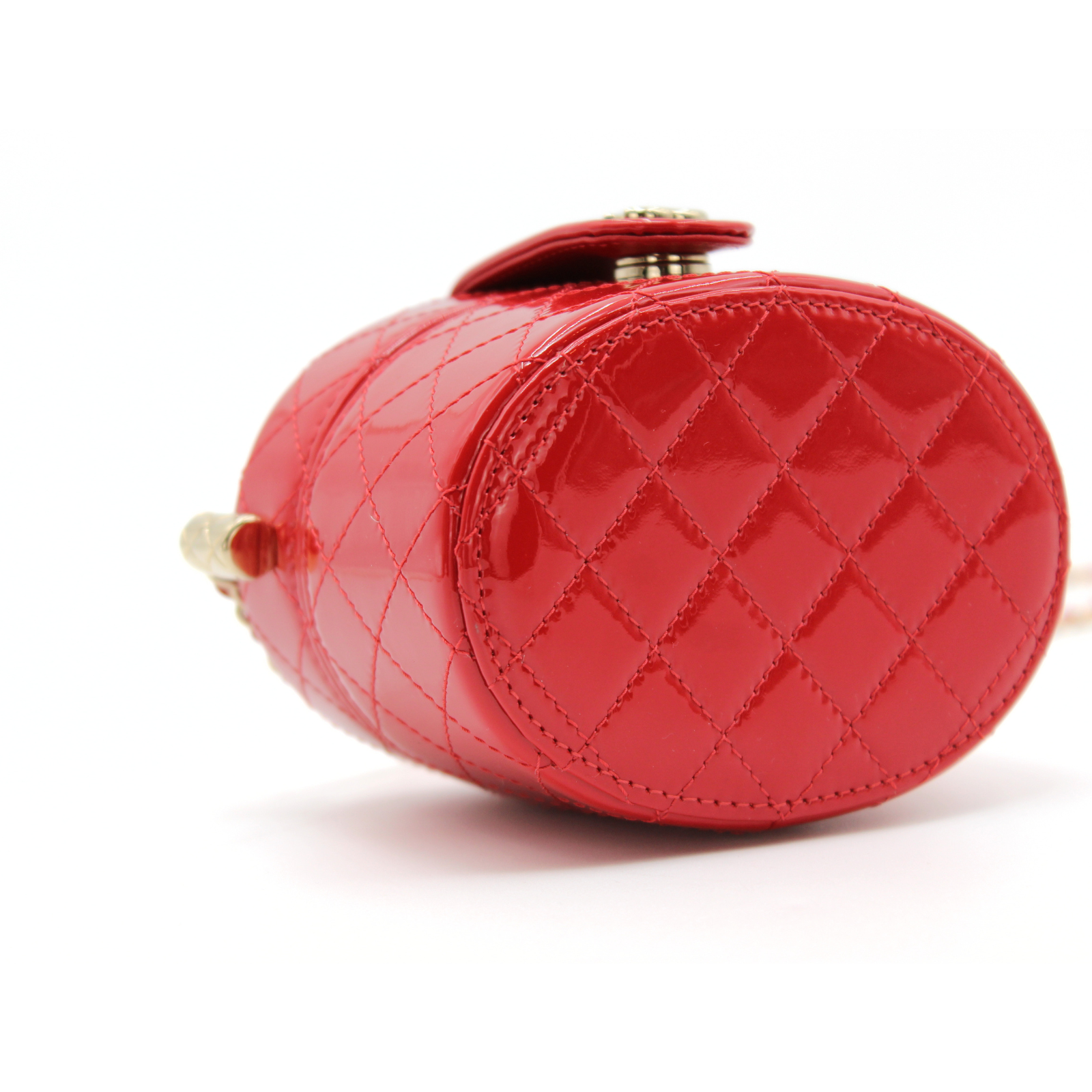 Enamel Red Vanity Bag