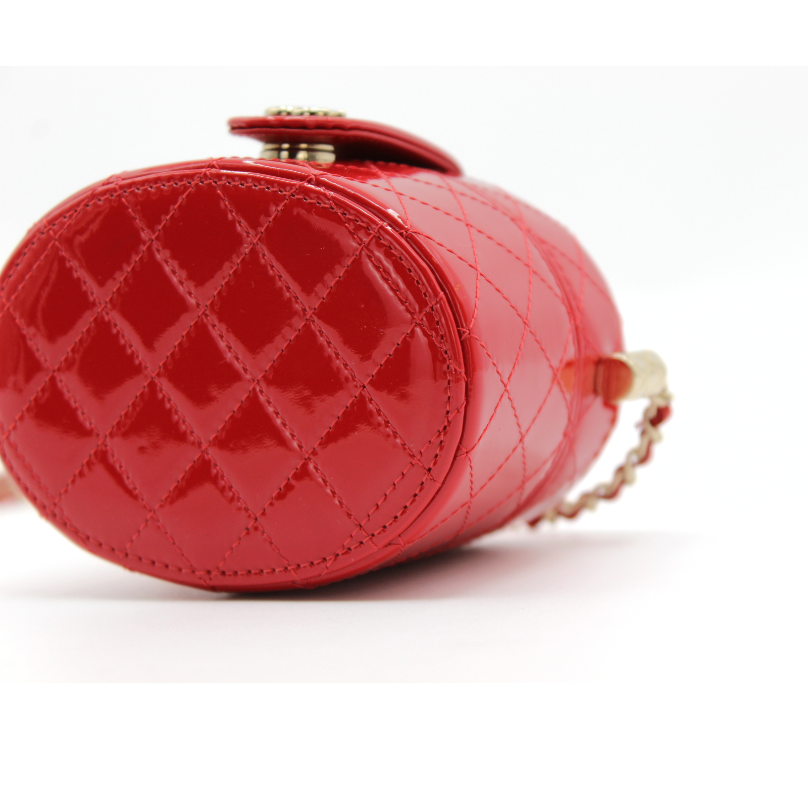 Enamel Red Vanity Bag