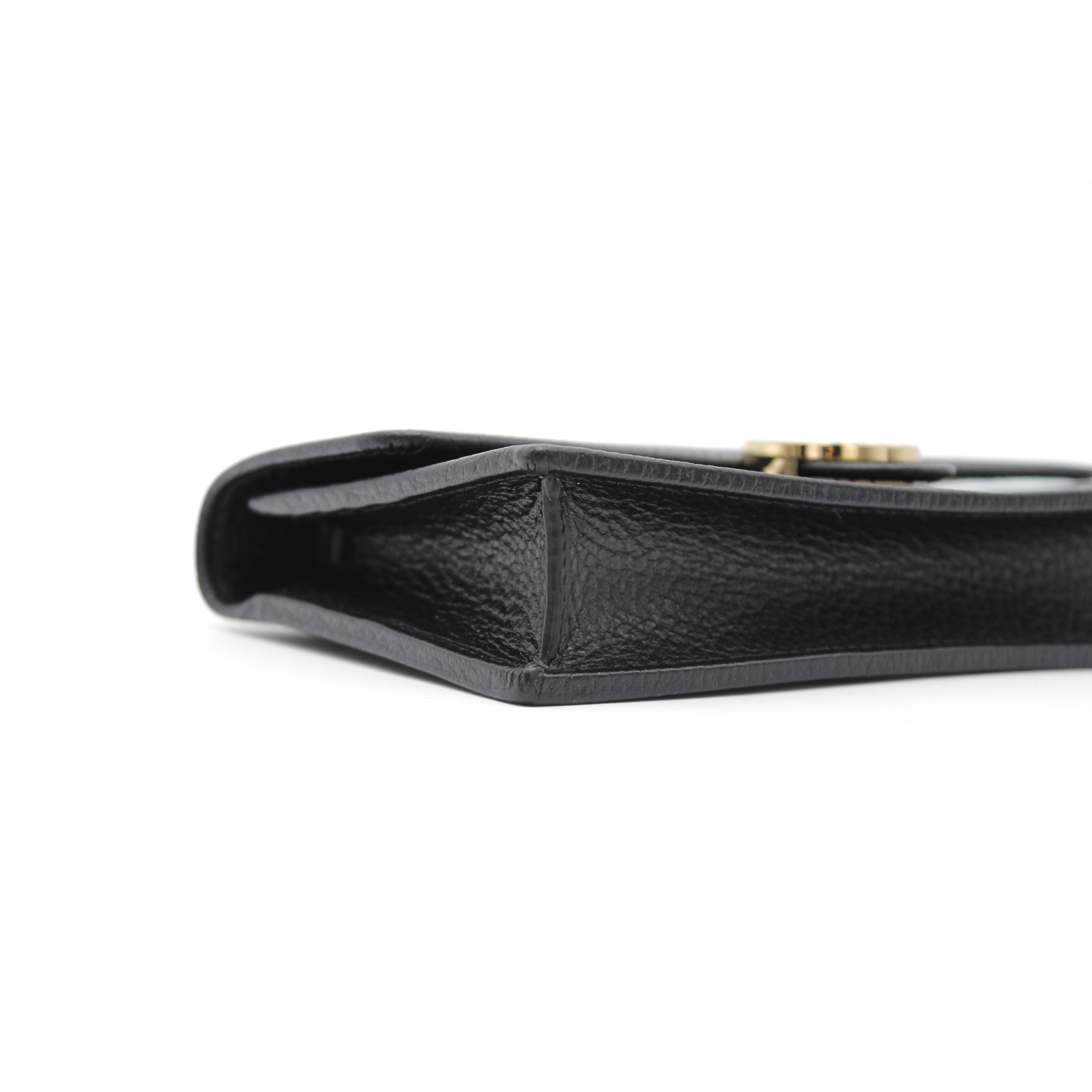 Interlocking-G Calf Black Wallet on Chain