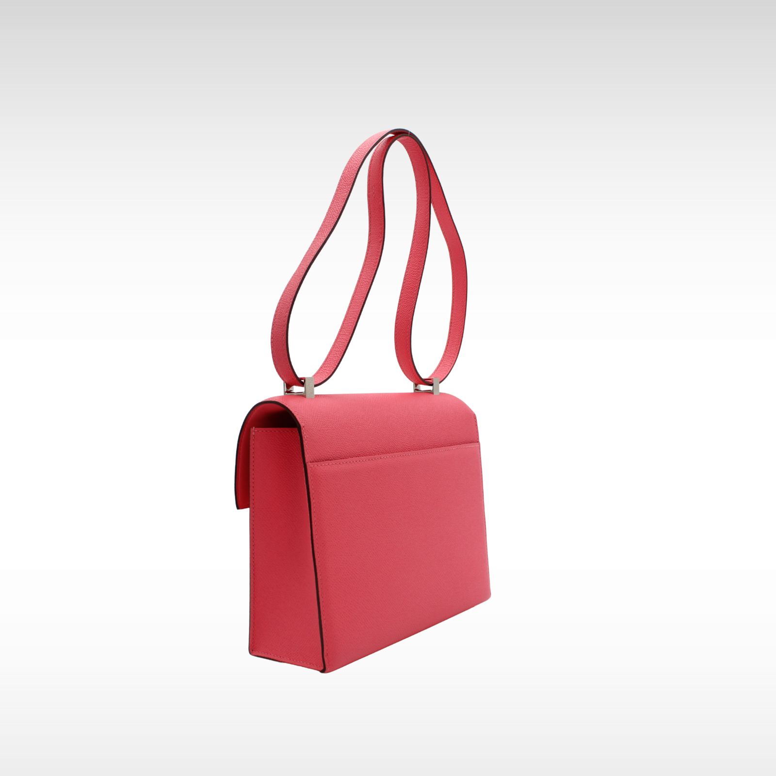 Verrou 21 Epsom Rose Azalee Shoulder Bag