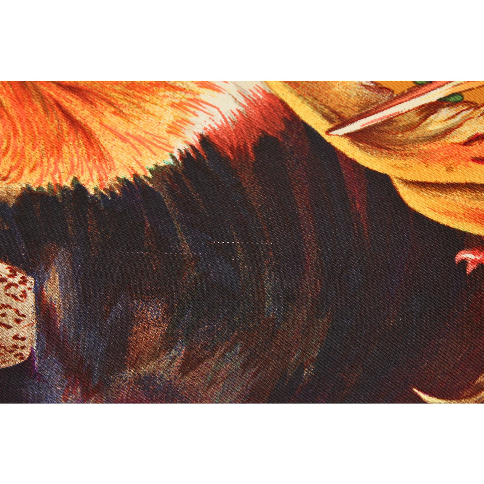 Carre 90 Silk Orange + Brown Scarf