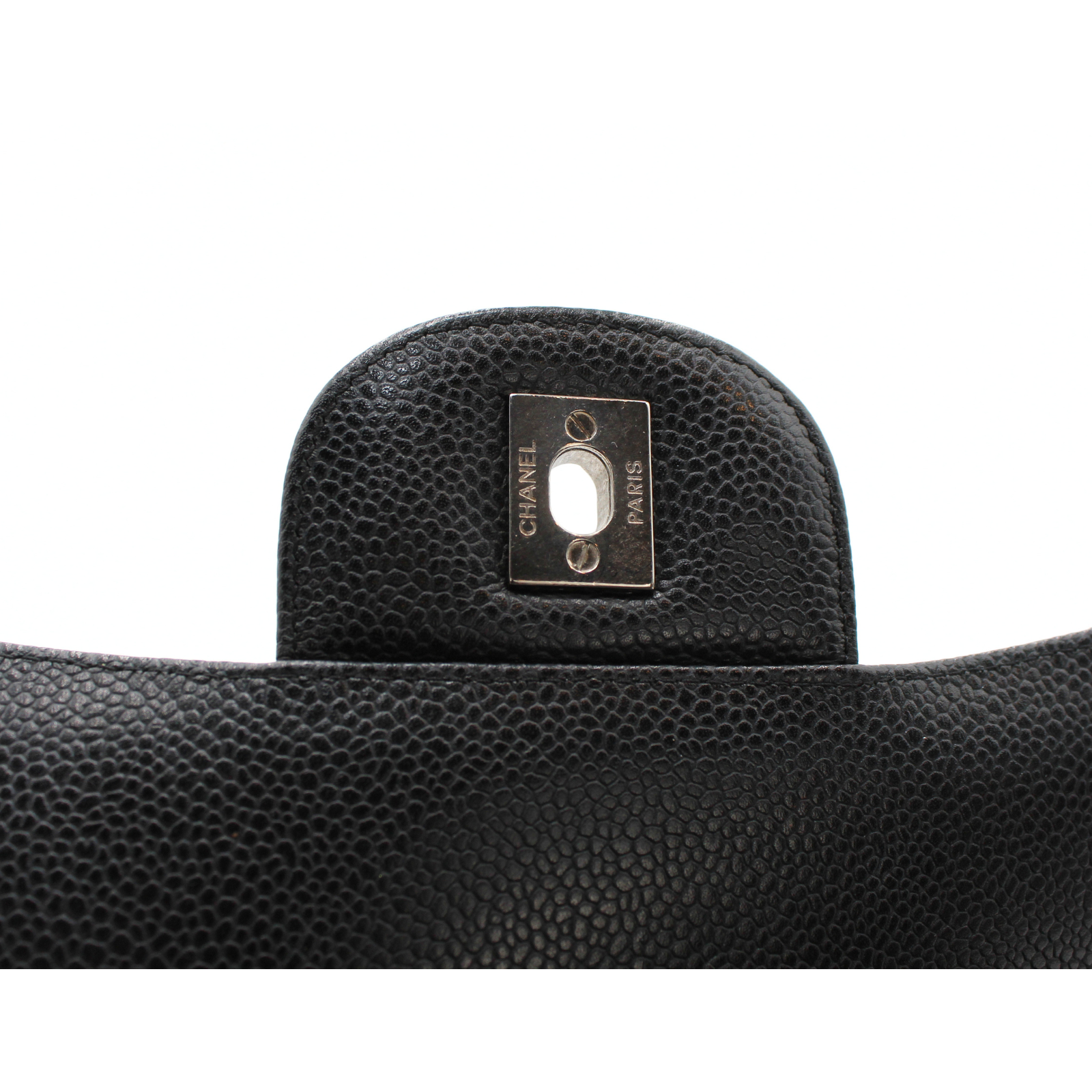 Classic Maxi Caviar Black Shoulder Bag