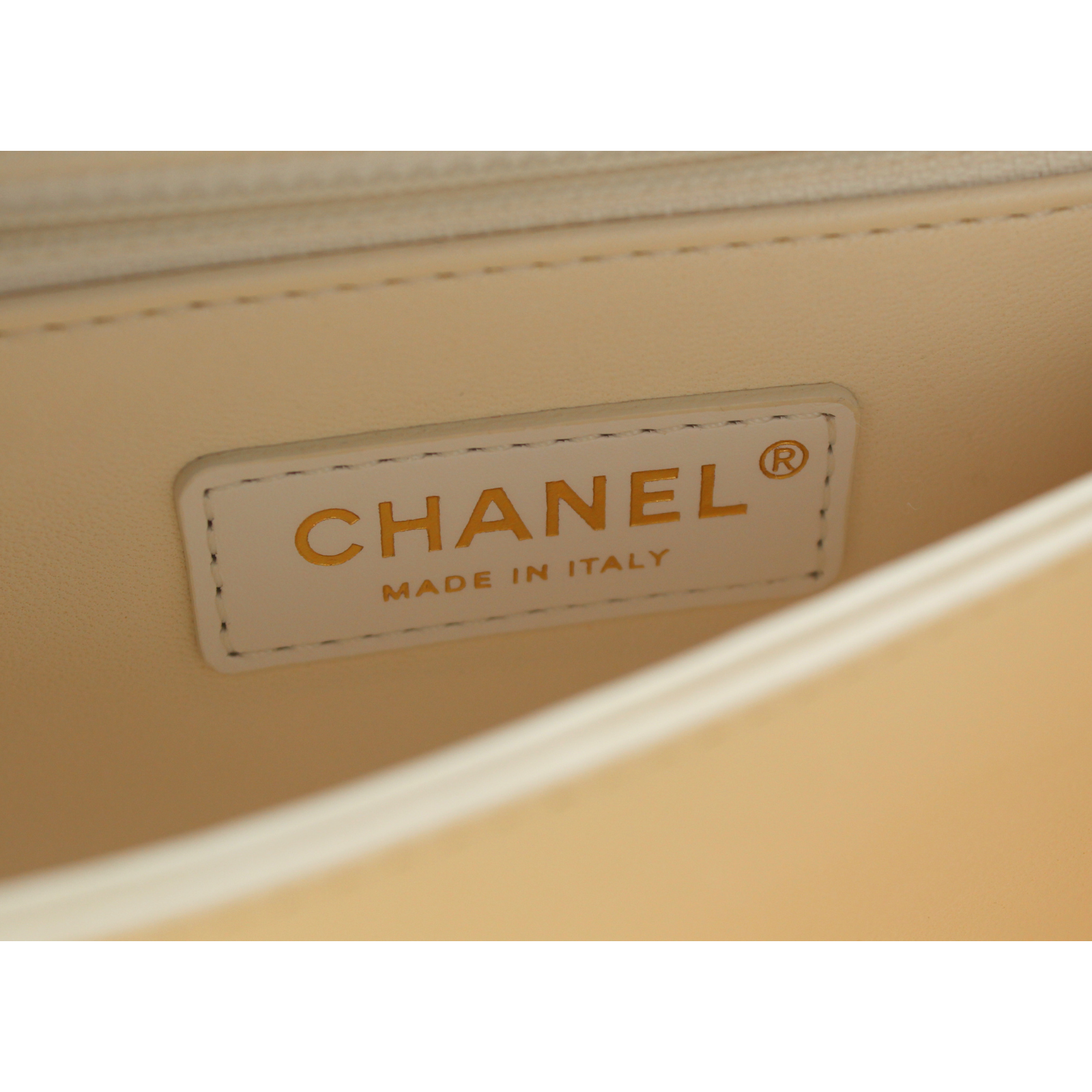 Coco Handle Small Caviar White Handbag