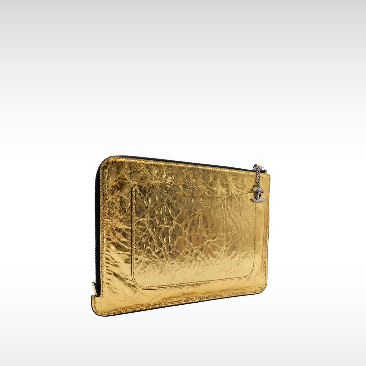 Je Ne Suis Pas En Solde Calf Gold Pouch