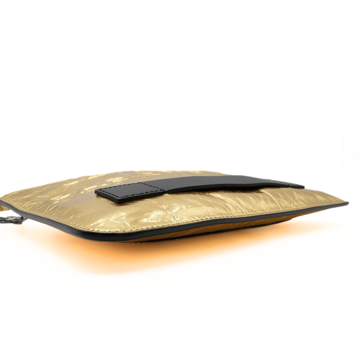 Je Ne Suis Pas En Solde Calf Gold Pouch