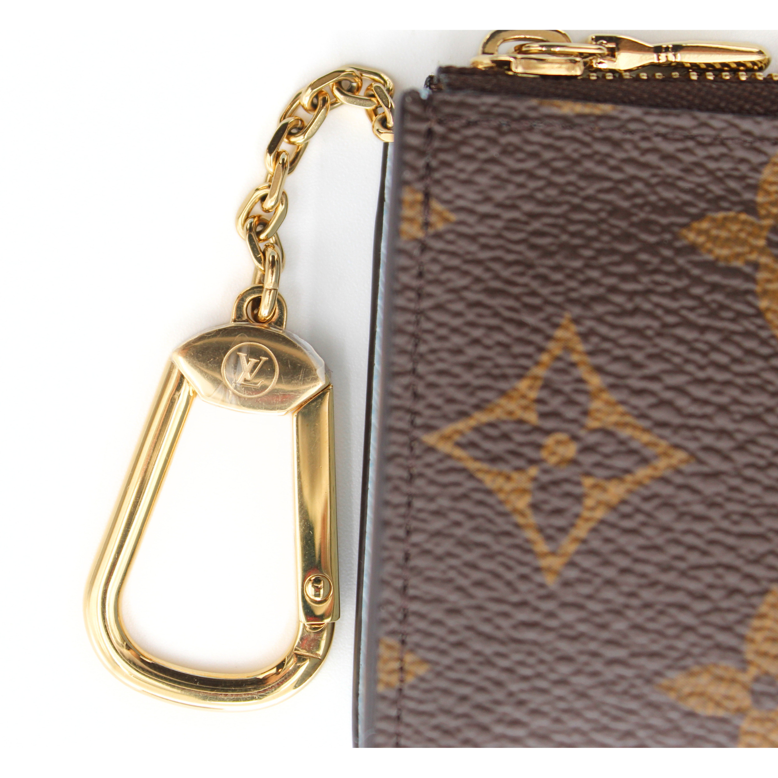 Noa Key Holder Monogram Marron + Blue Olympe Coin Case