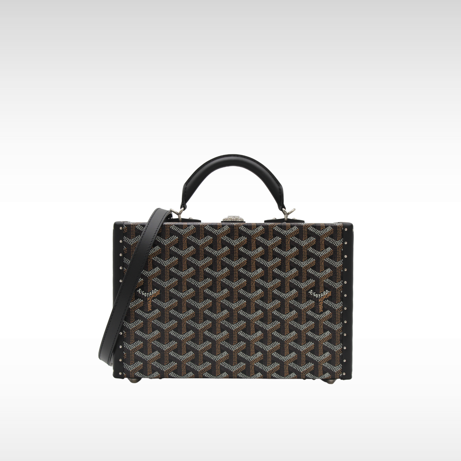 Grand Hotel PM Coated Canvas Black Trunk