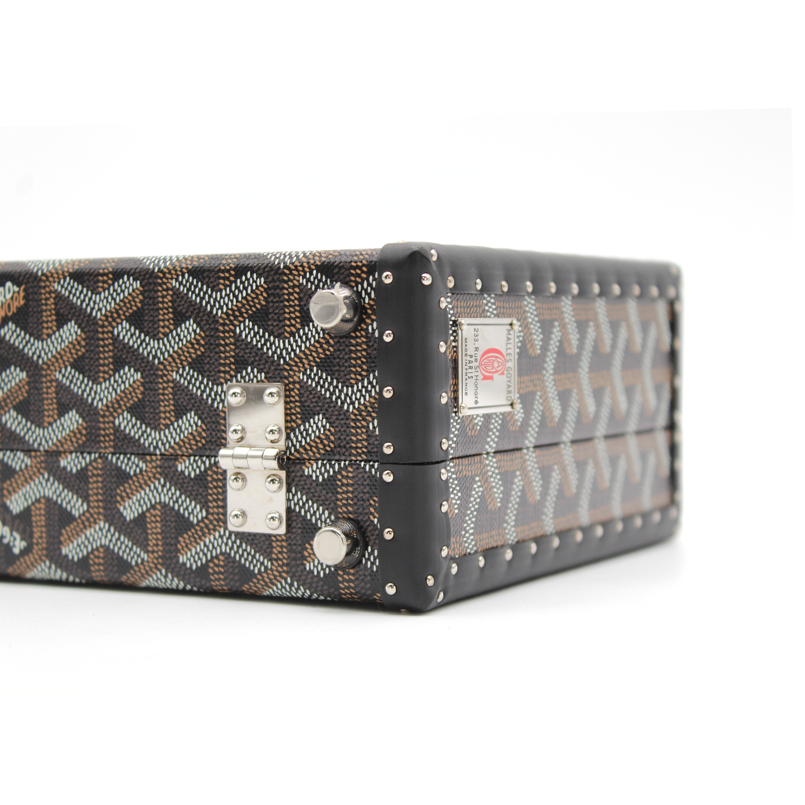 Grand Hotel PM Coated Canvas Black Trunk