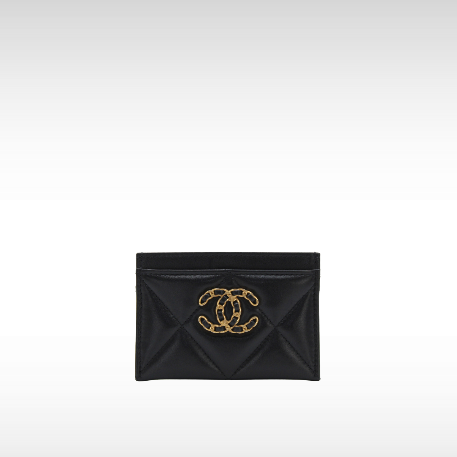 Chanel 19 Lamb Black Card Case