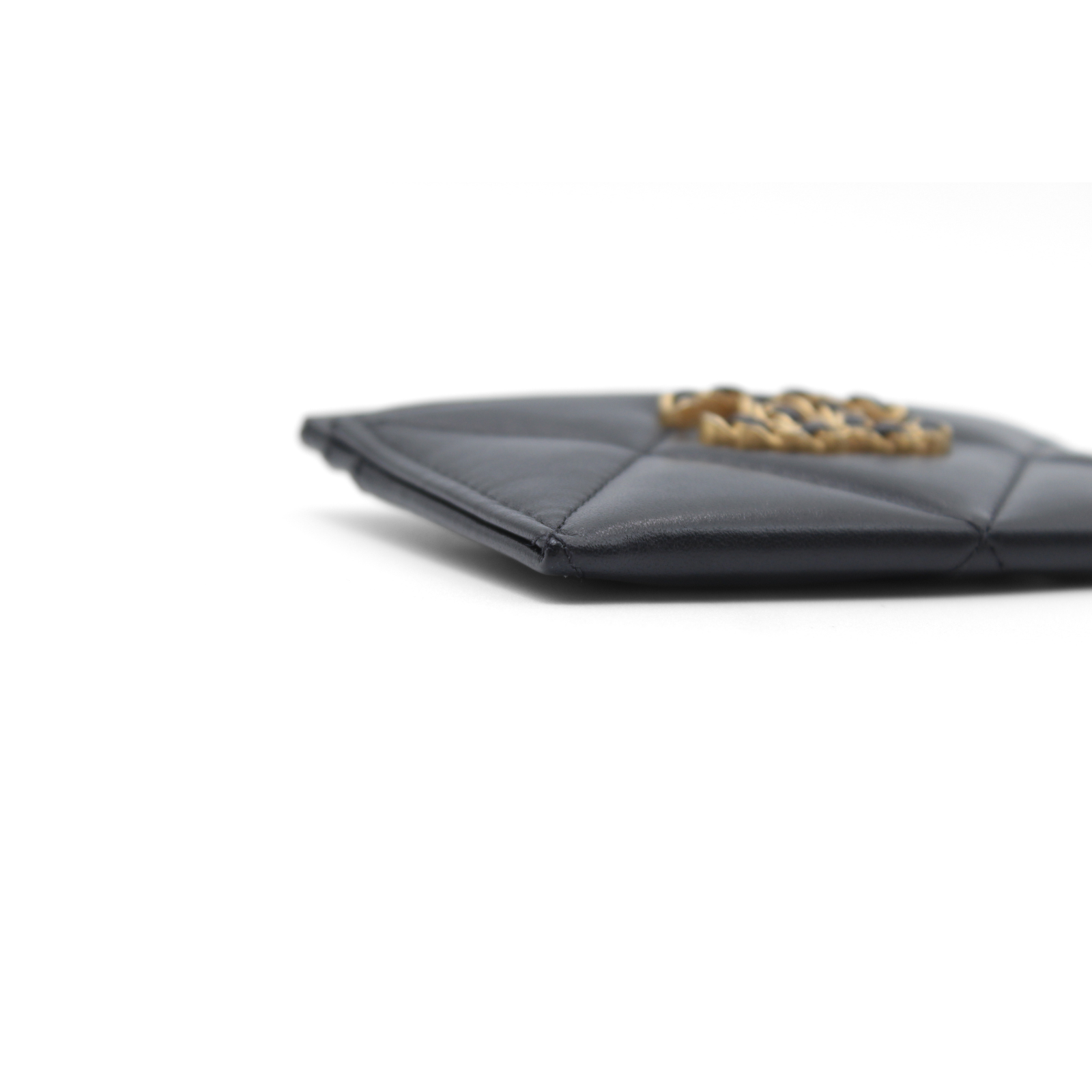 Chanel 19 Lamb Black Card Case