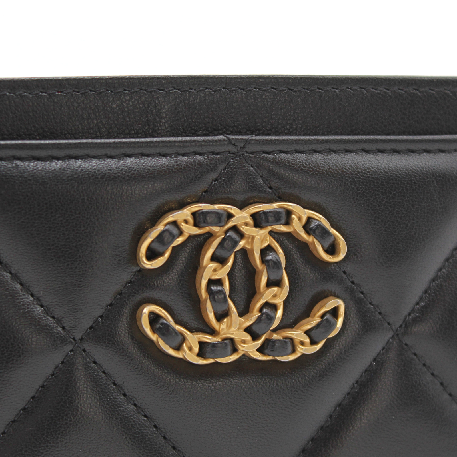 Chanel 19 Lamb Black Card Case