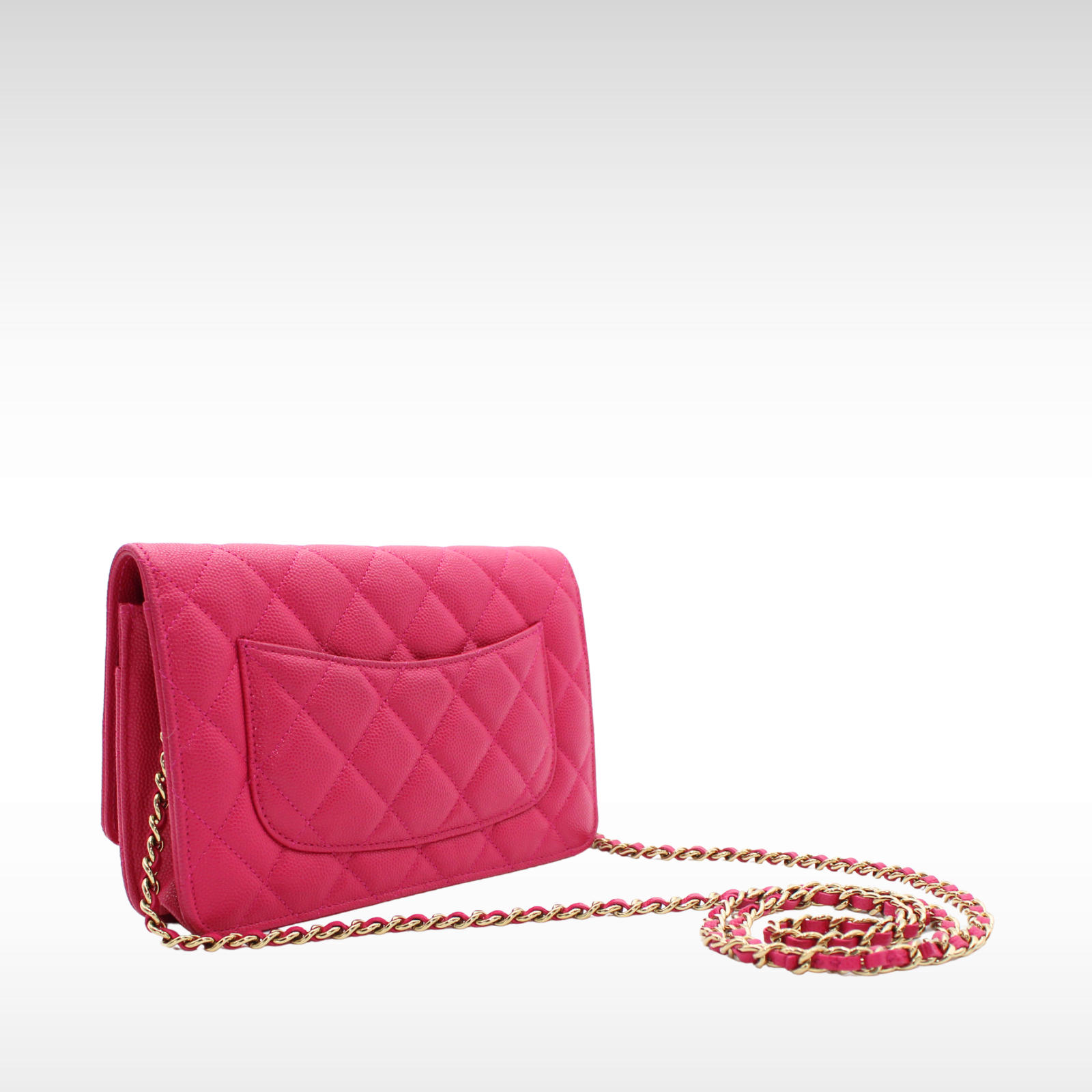 Classic Caviar Pink Wallet on Chain