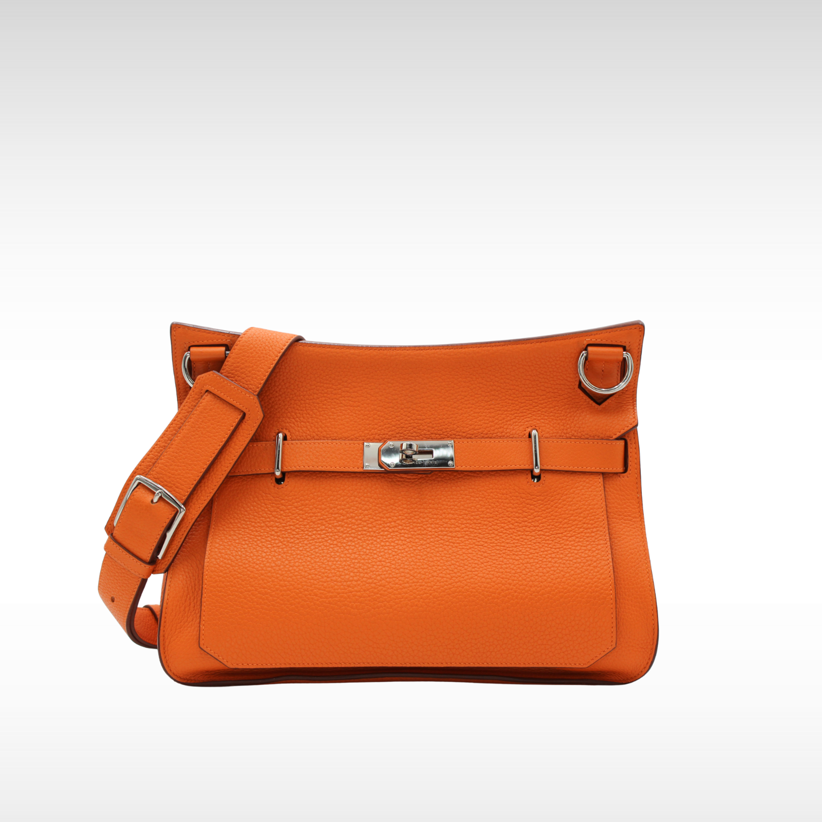 Jypsiere 34 Taurillon Clemence Orange Crossbody Bag