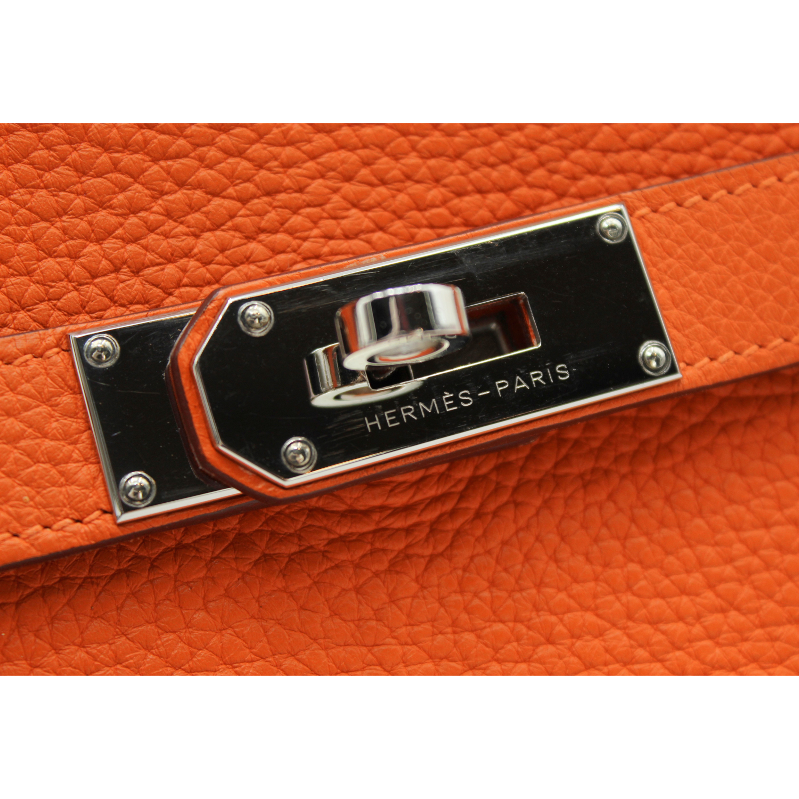 Jypsiere 34 Taurillon Clemence Orange Crossbody Bag