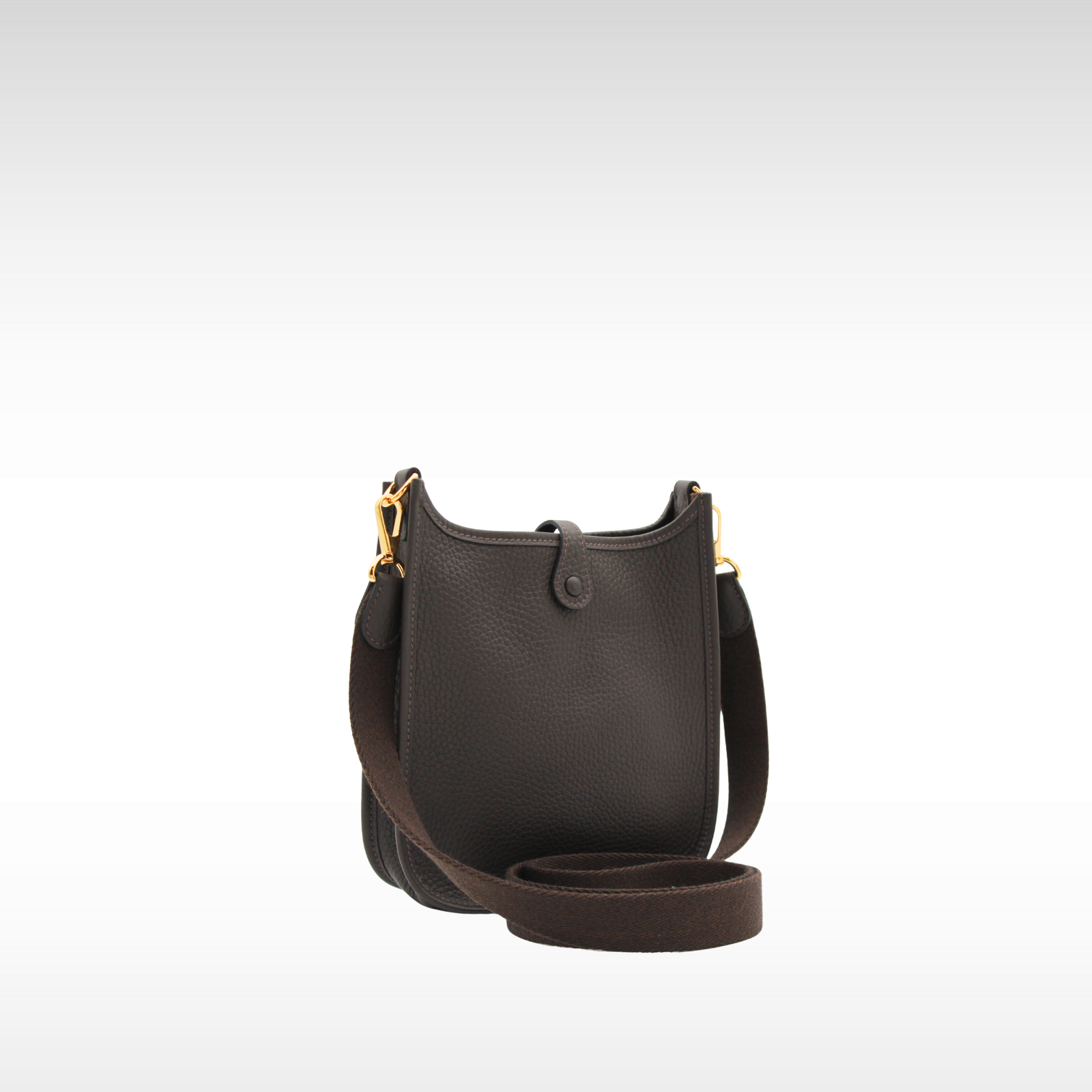 Evelyne Amazone 16 Taurillon Clemence Ebene Crossbody Bag