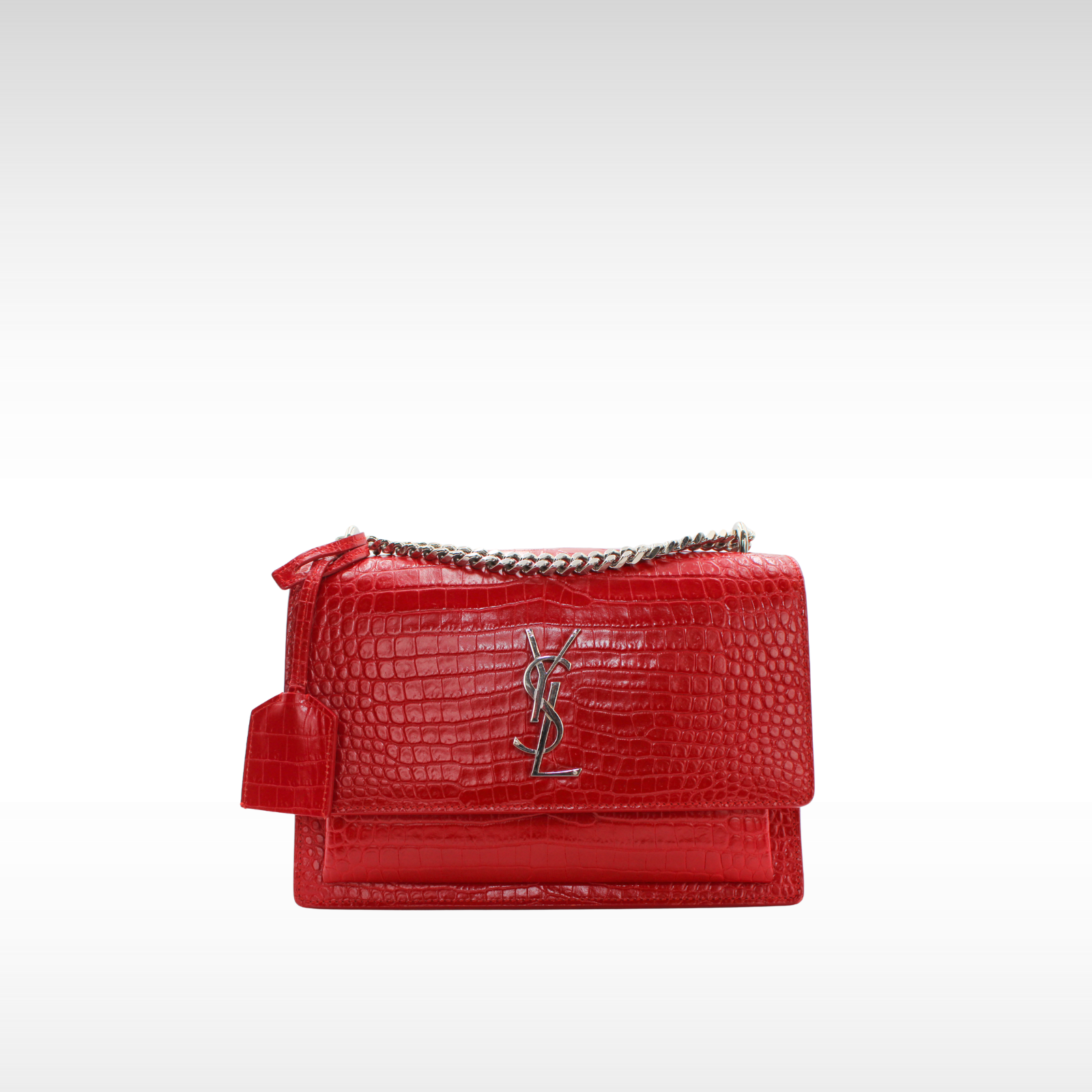 Sunset Medium Calf Red Shoulder Bag