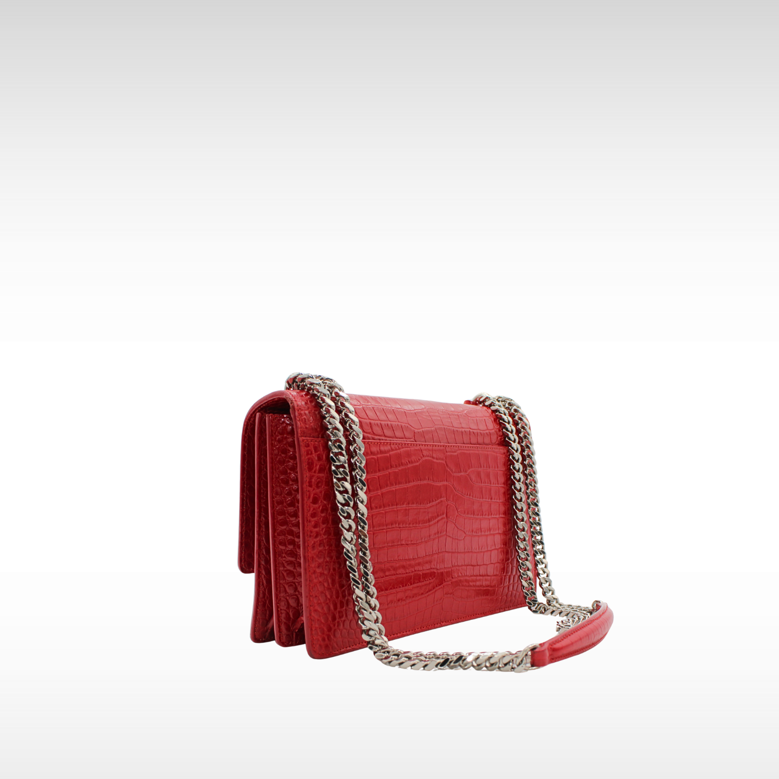 Sunset Medium Calf Red Shoulder Bag