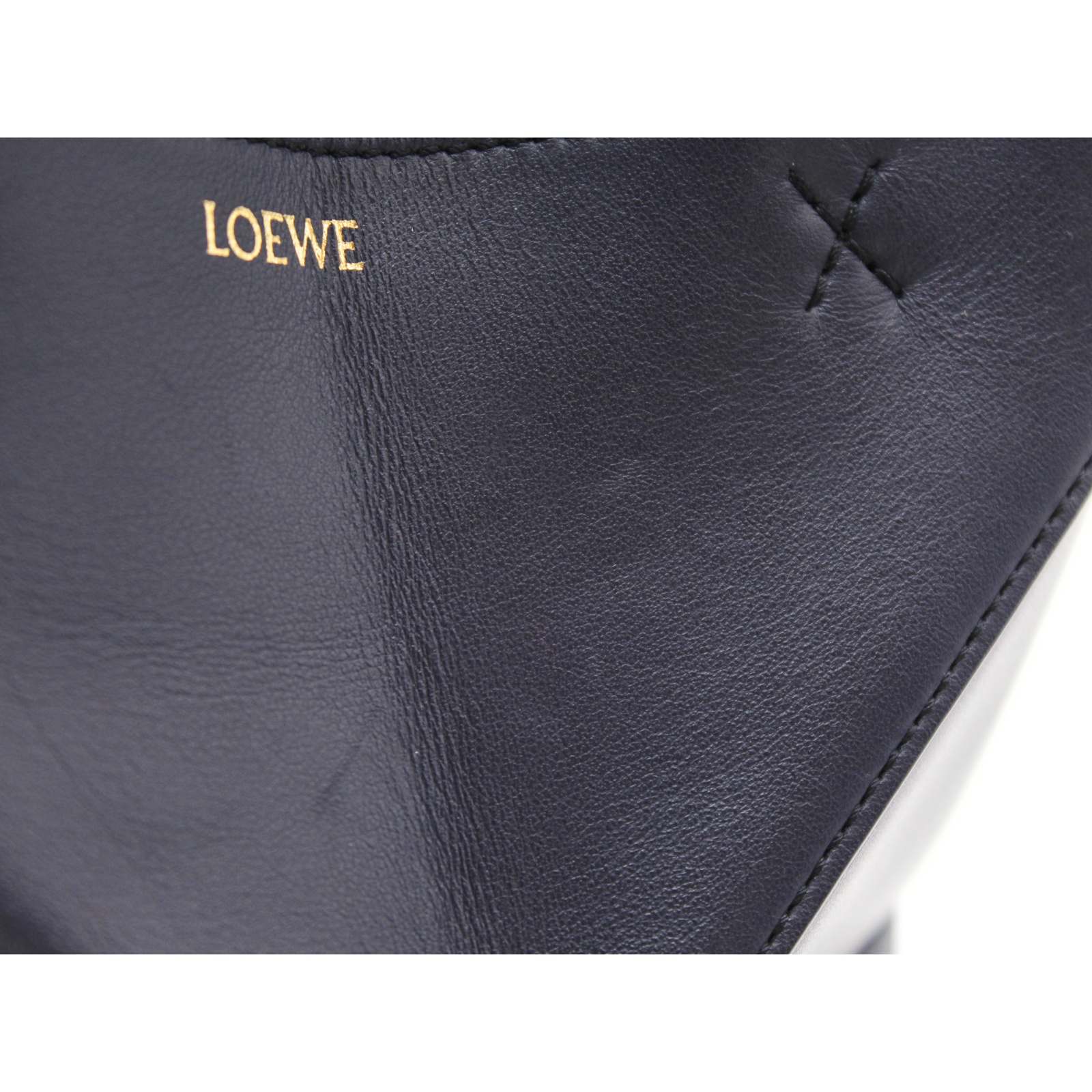 Puzzle Fold Mini Calf Navy Handbag