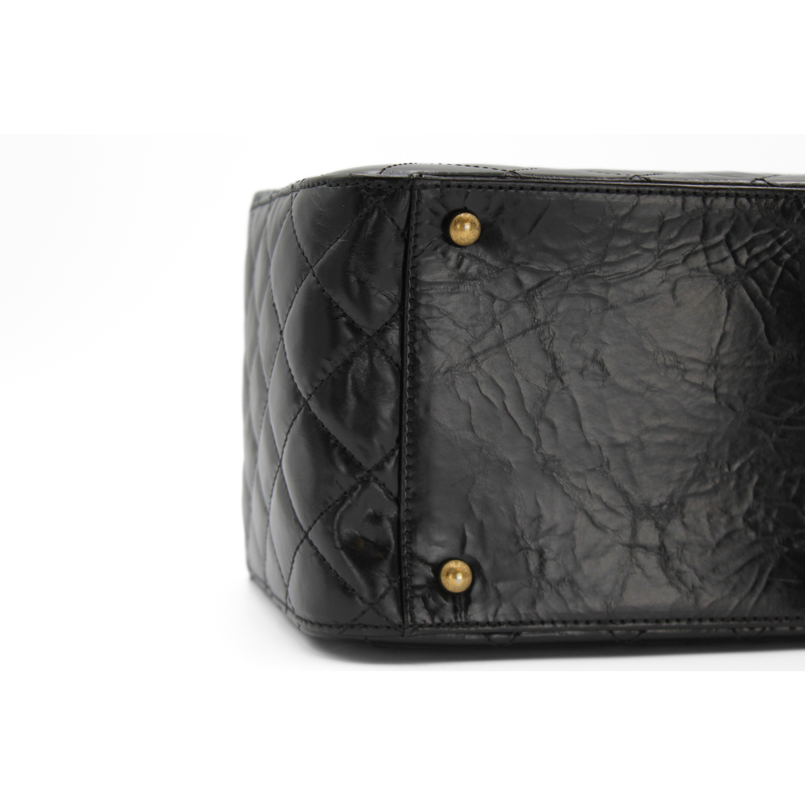 Calf Black Vanity Bag