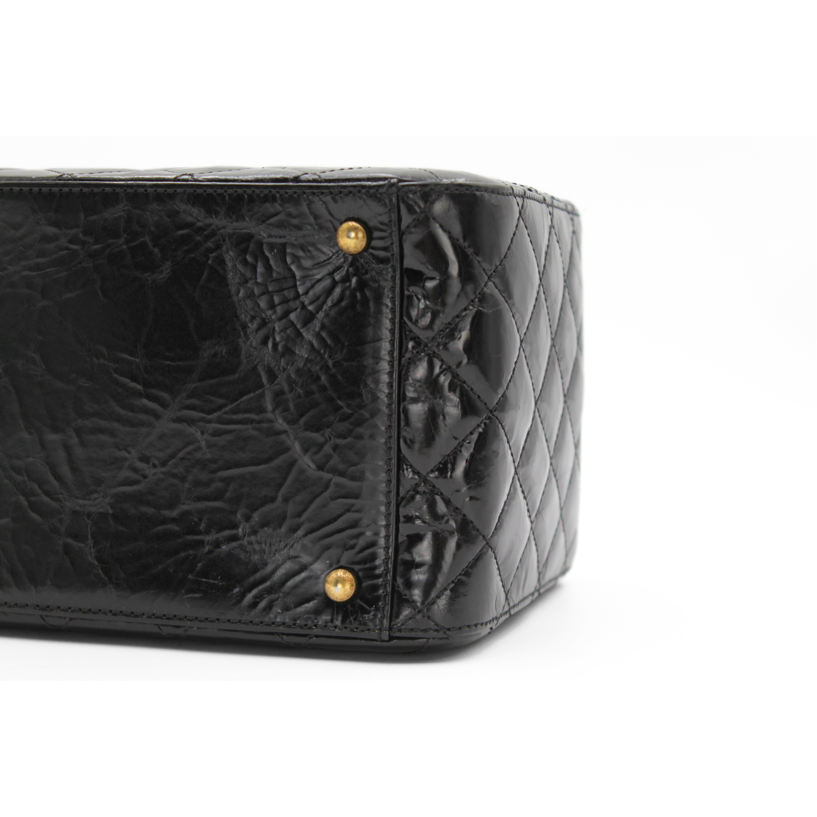 Calf Black Vanity Bag