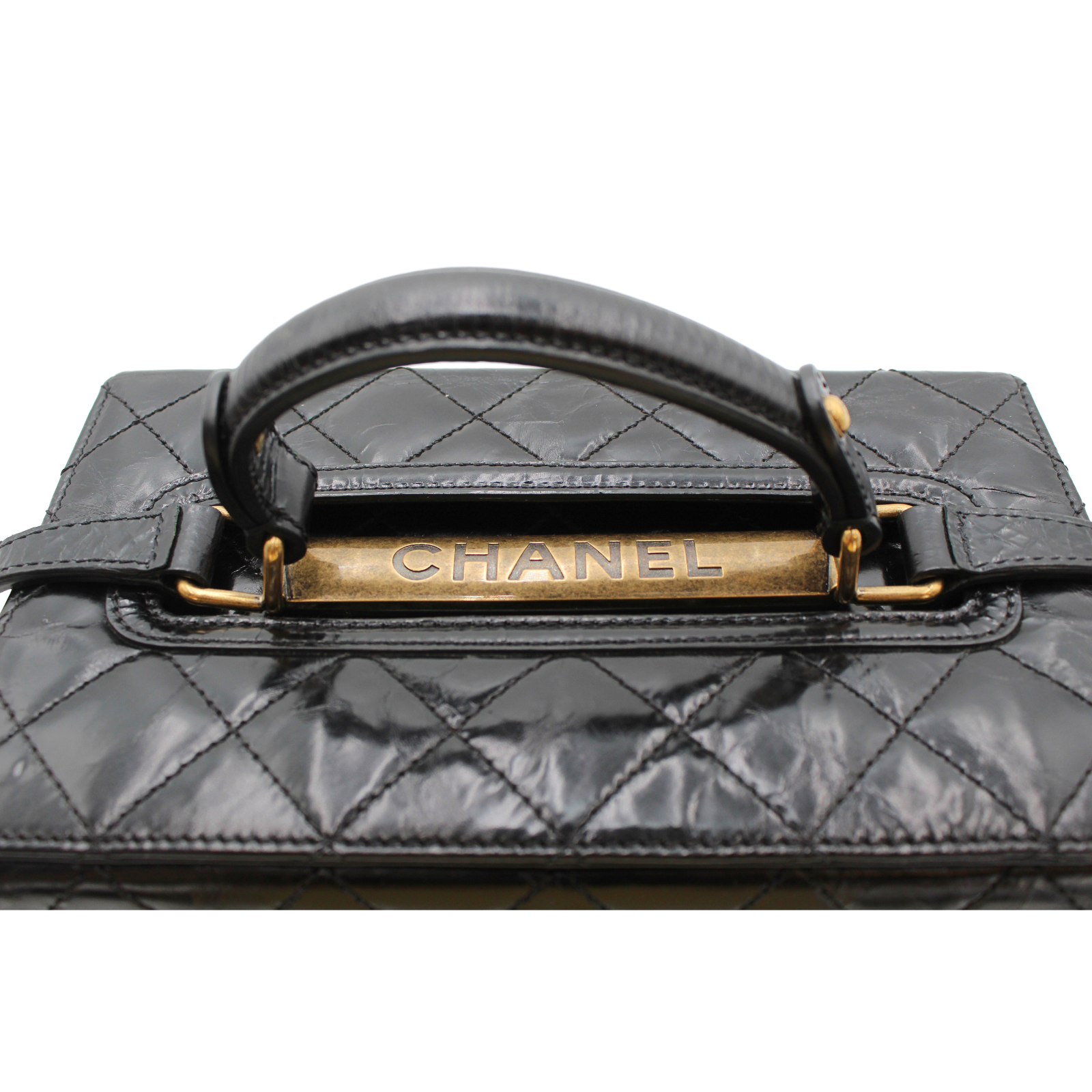 Calf Black Vanity Bag