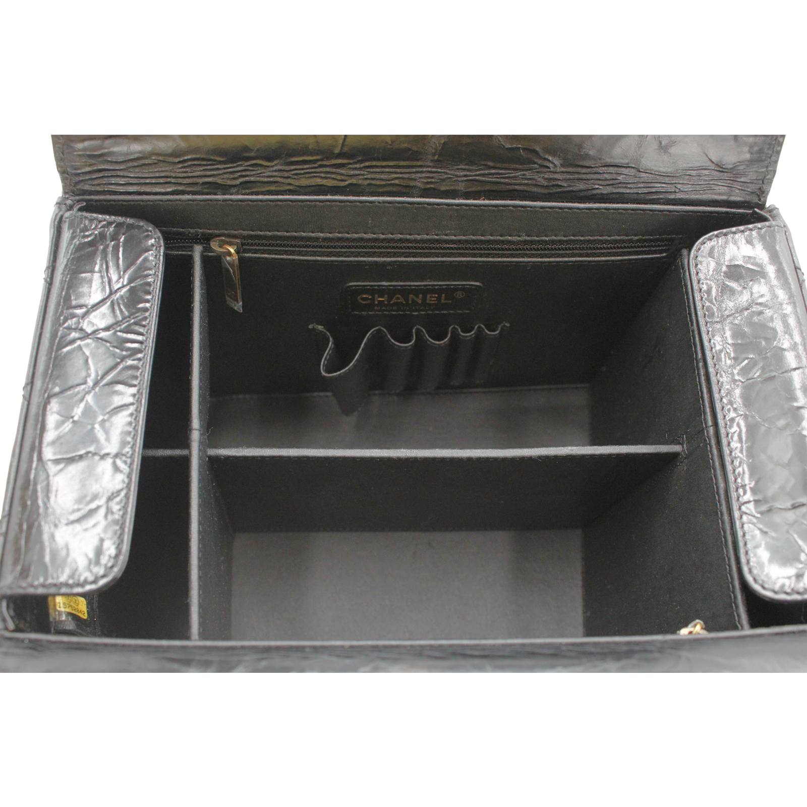 Calf Black Vanity Bag