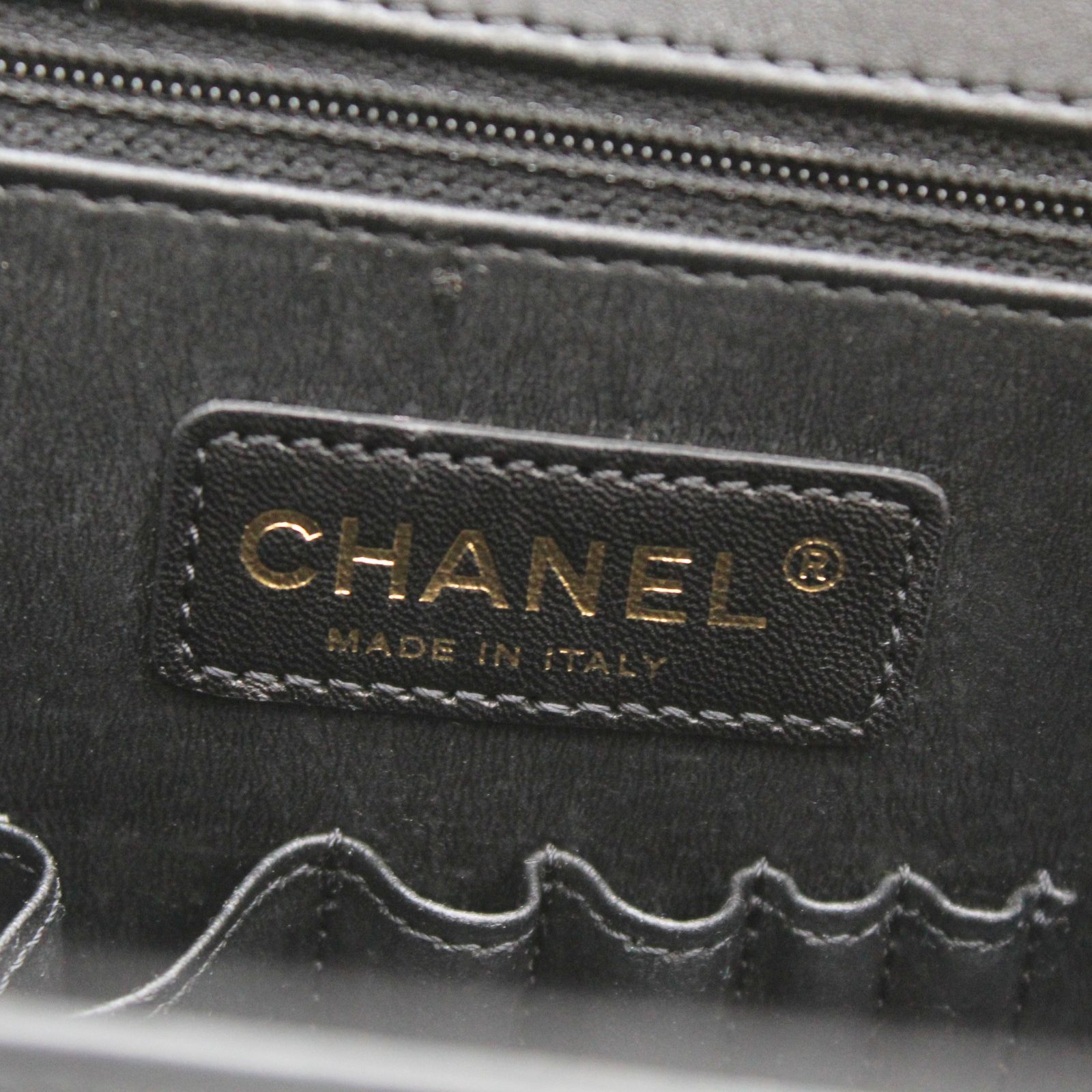 Calf Black Vanity Bag