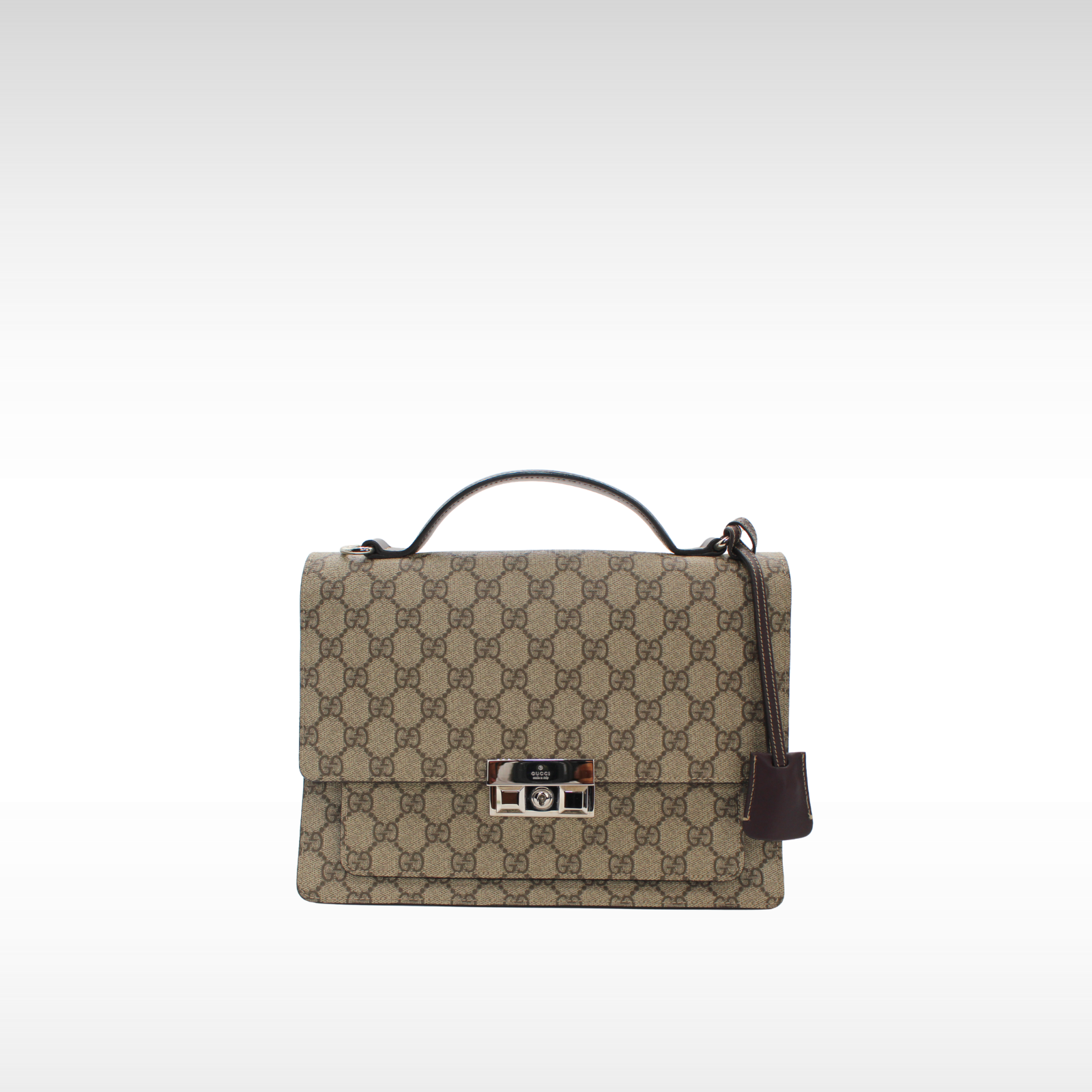 GG-Supreme Beige Coated Canvas Handbag
