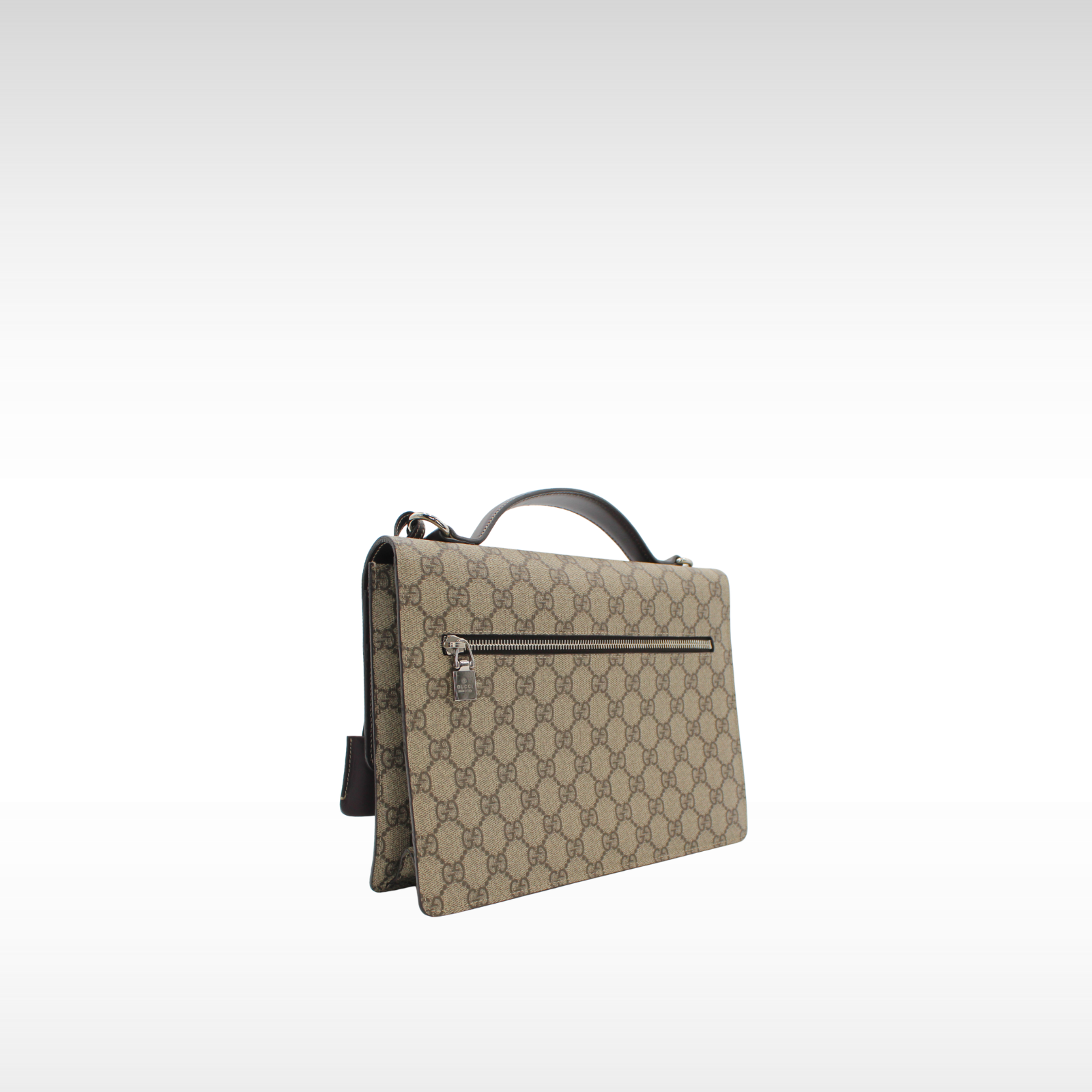 GG-Supreme Beige Coated Canvas Handbag