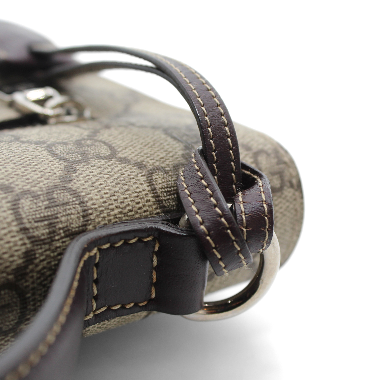 GG-Supreme Beige Coated Canvas Handbag