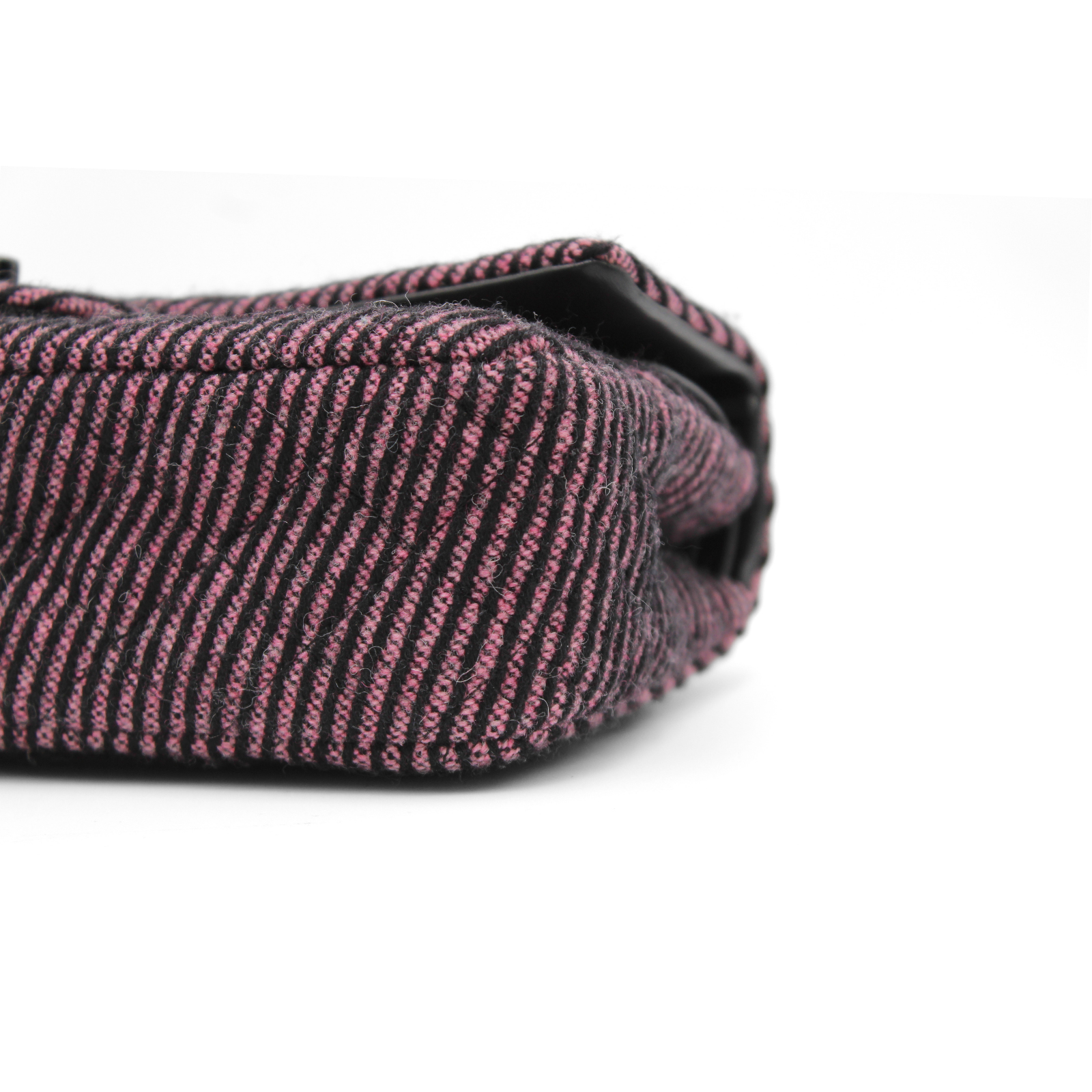 Classic Wool Pink + Black Shoulder Bag