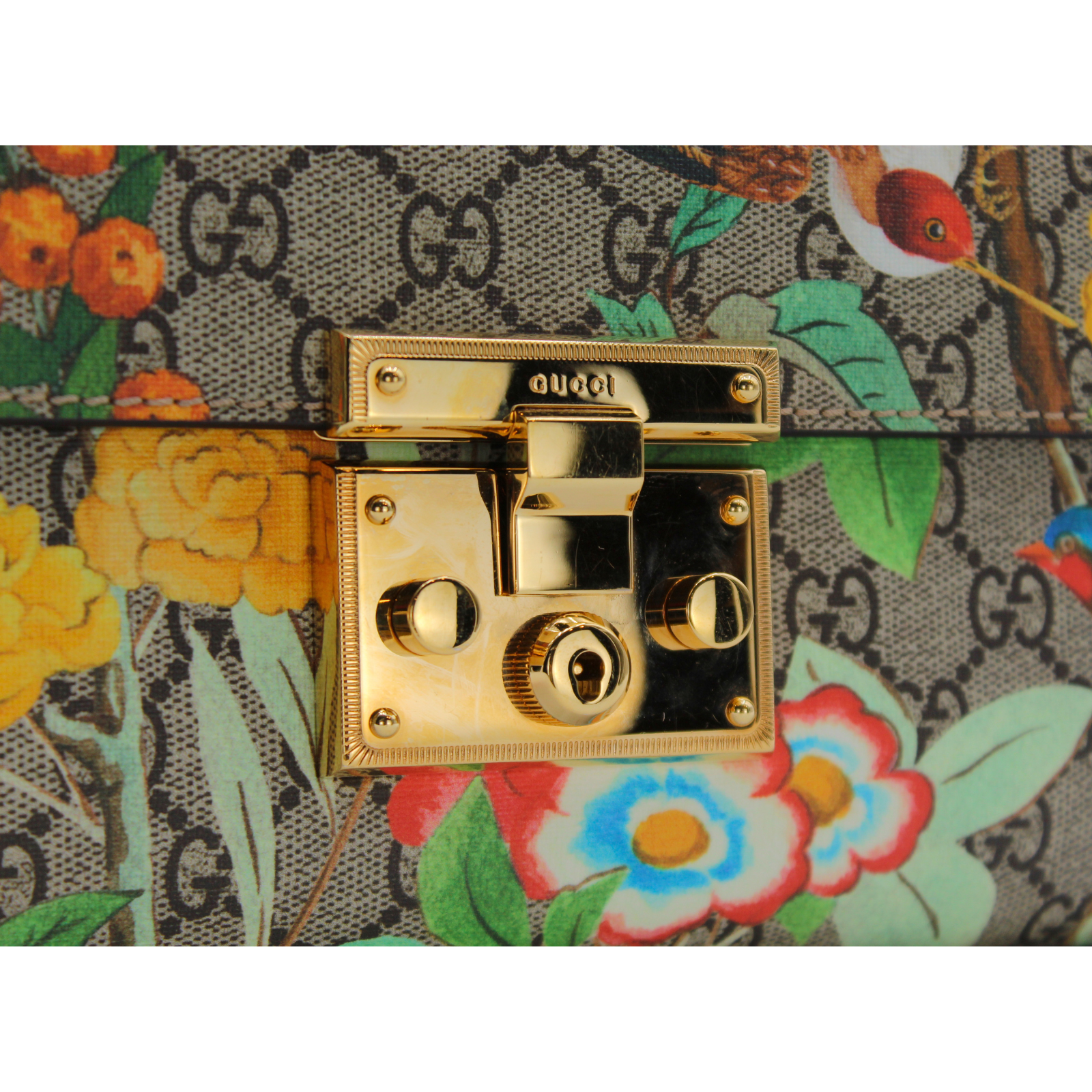 Padlock GG-Supreme Beige + Red Shoulder Bag