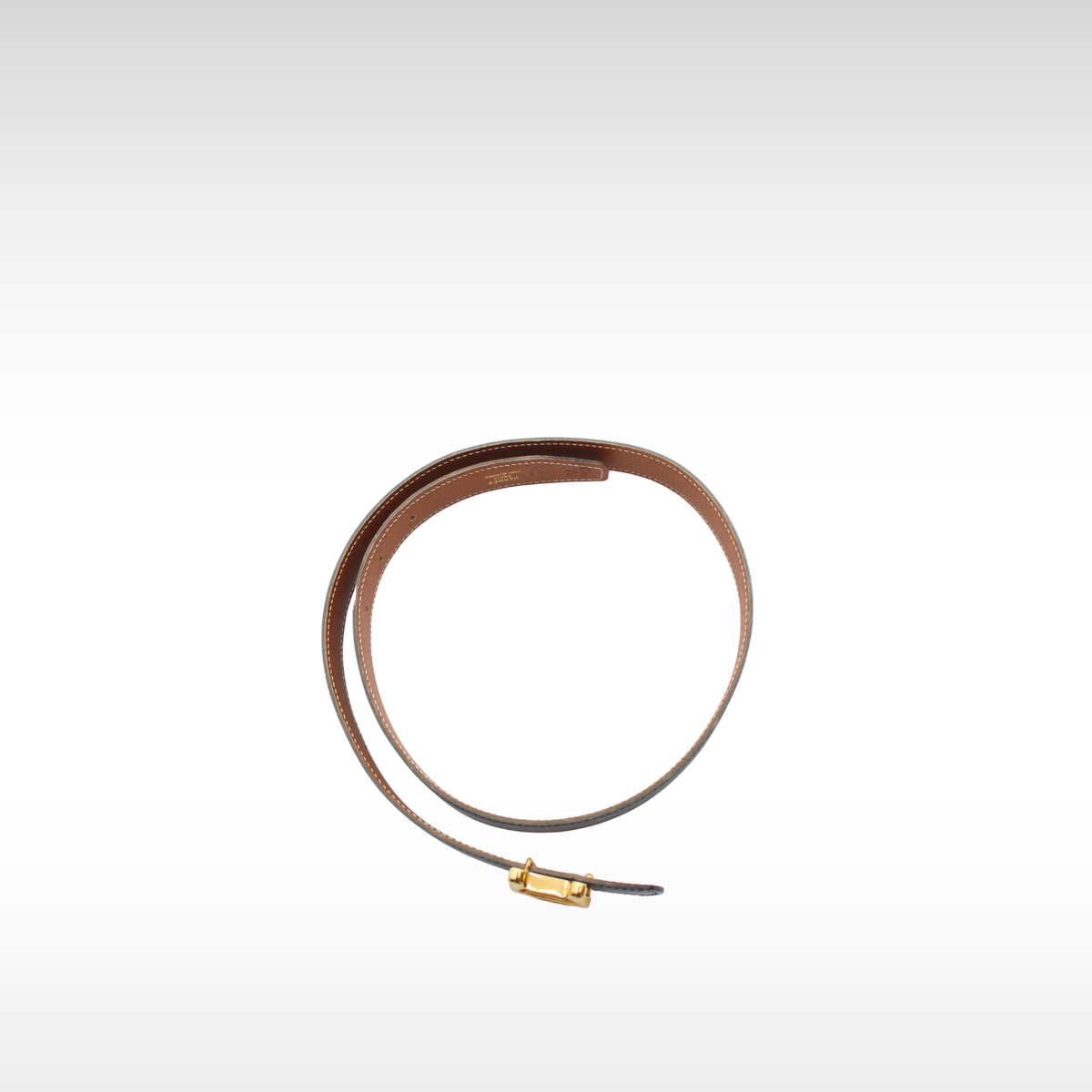 Harp 75 24mm Box Calf Black + Gold Belt