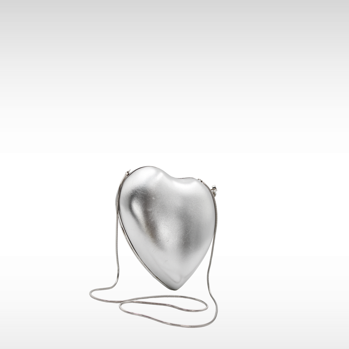 Love Box Calf Silver Shoulder Bag