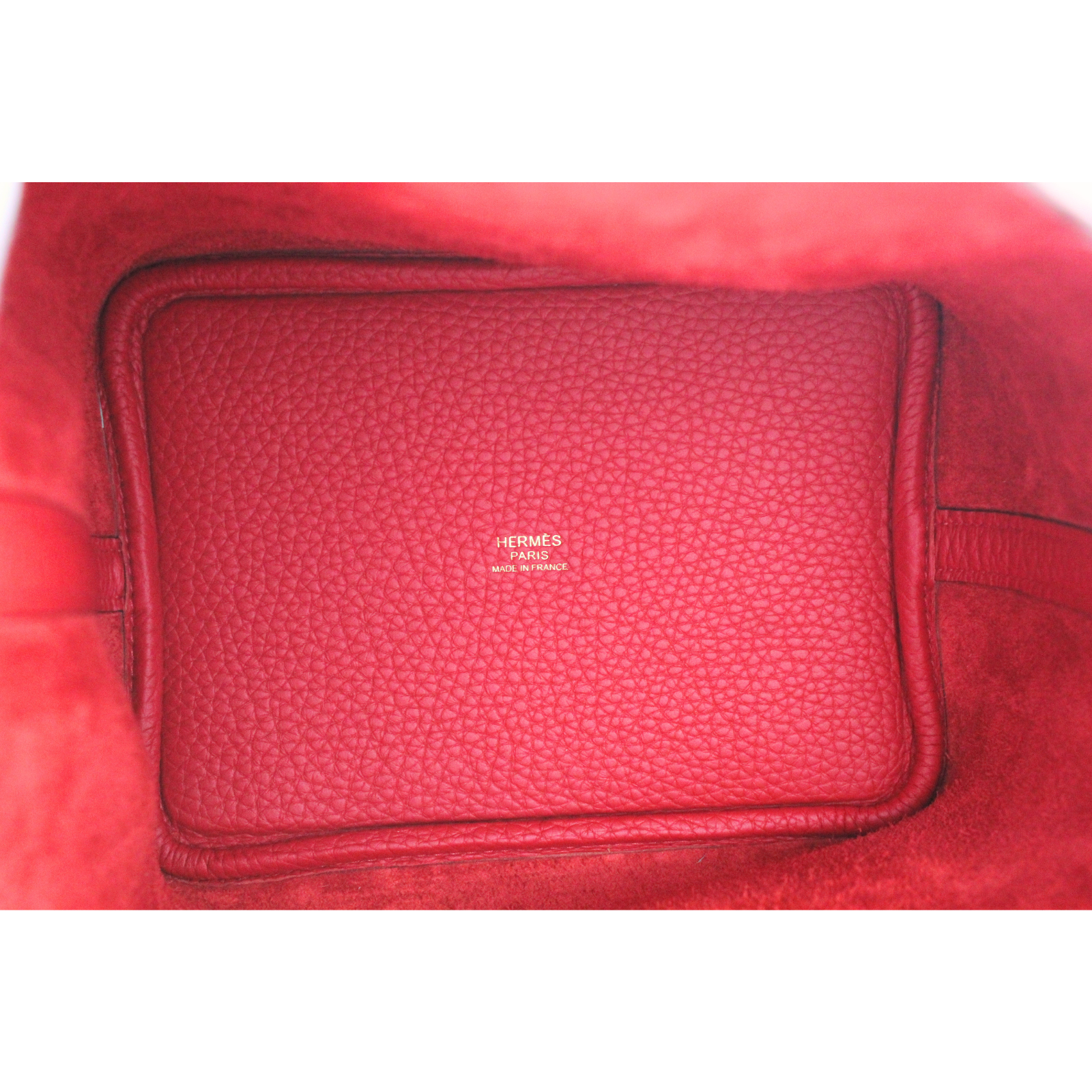 Picotin Lock 18 Taurillon Clemence Rouge De Coeur Handbag