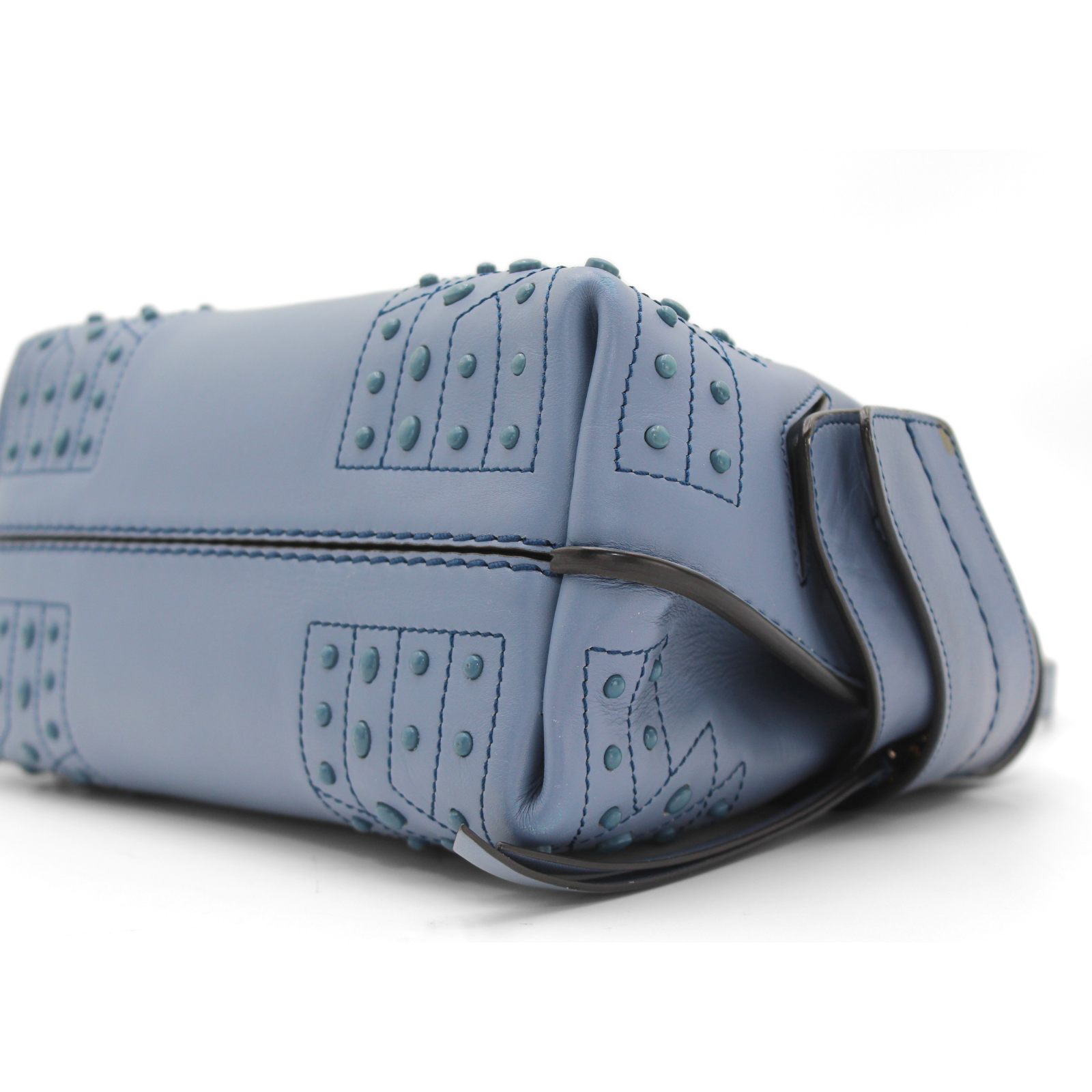 Wave Mini Calf Blue Handbag