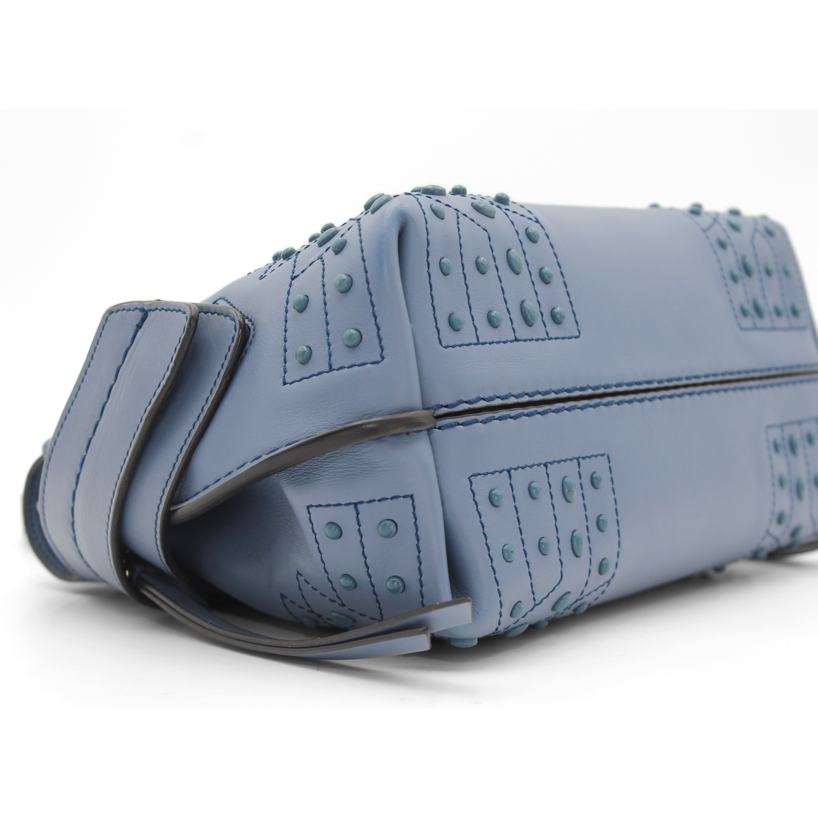 Wave Mini Calf Blue Handbag