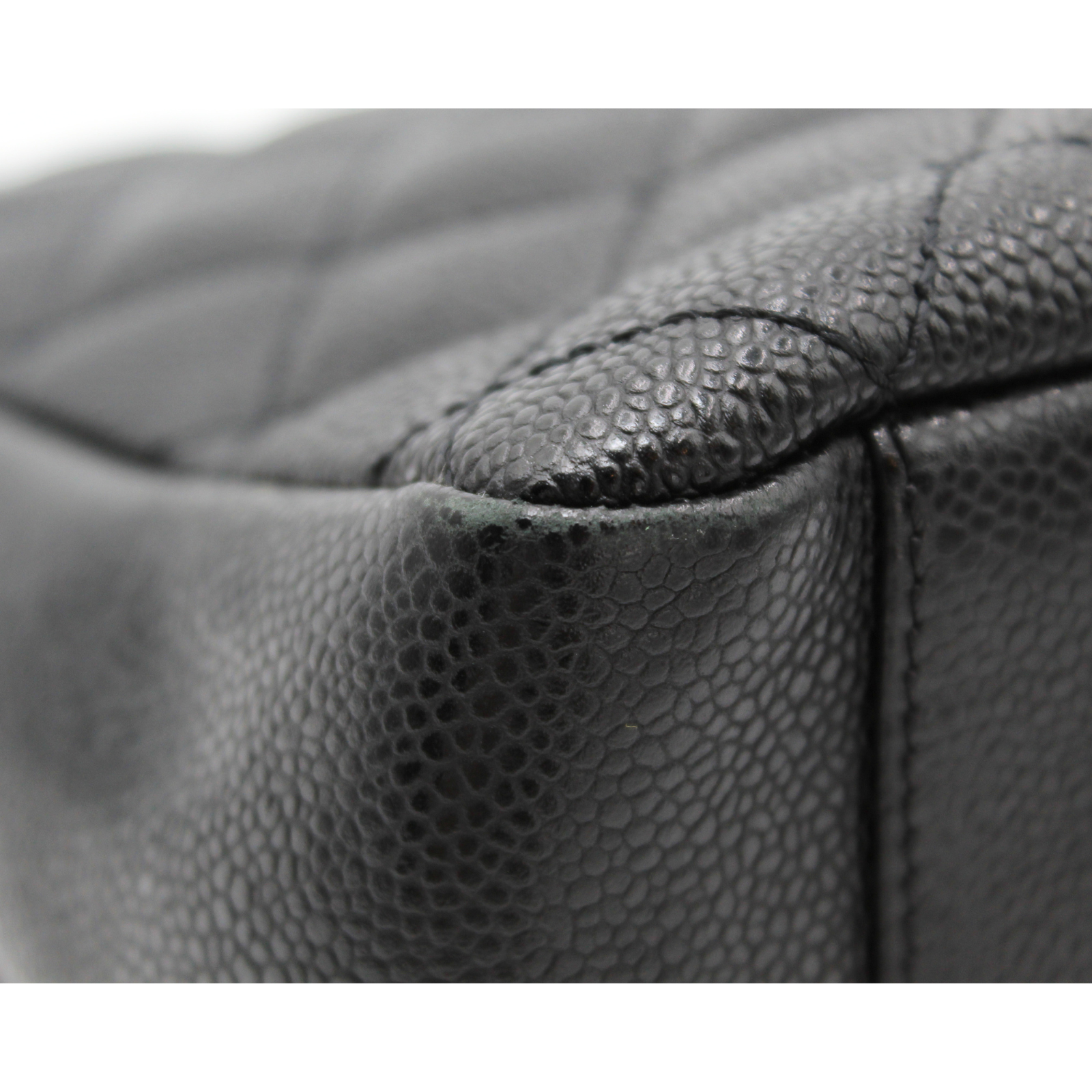 Grand Shopping Tote Caviar Black Shoulder Bag