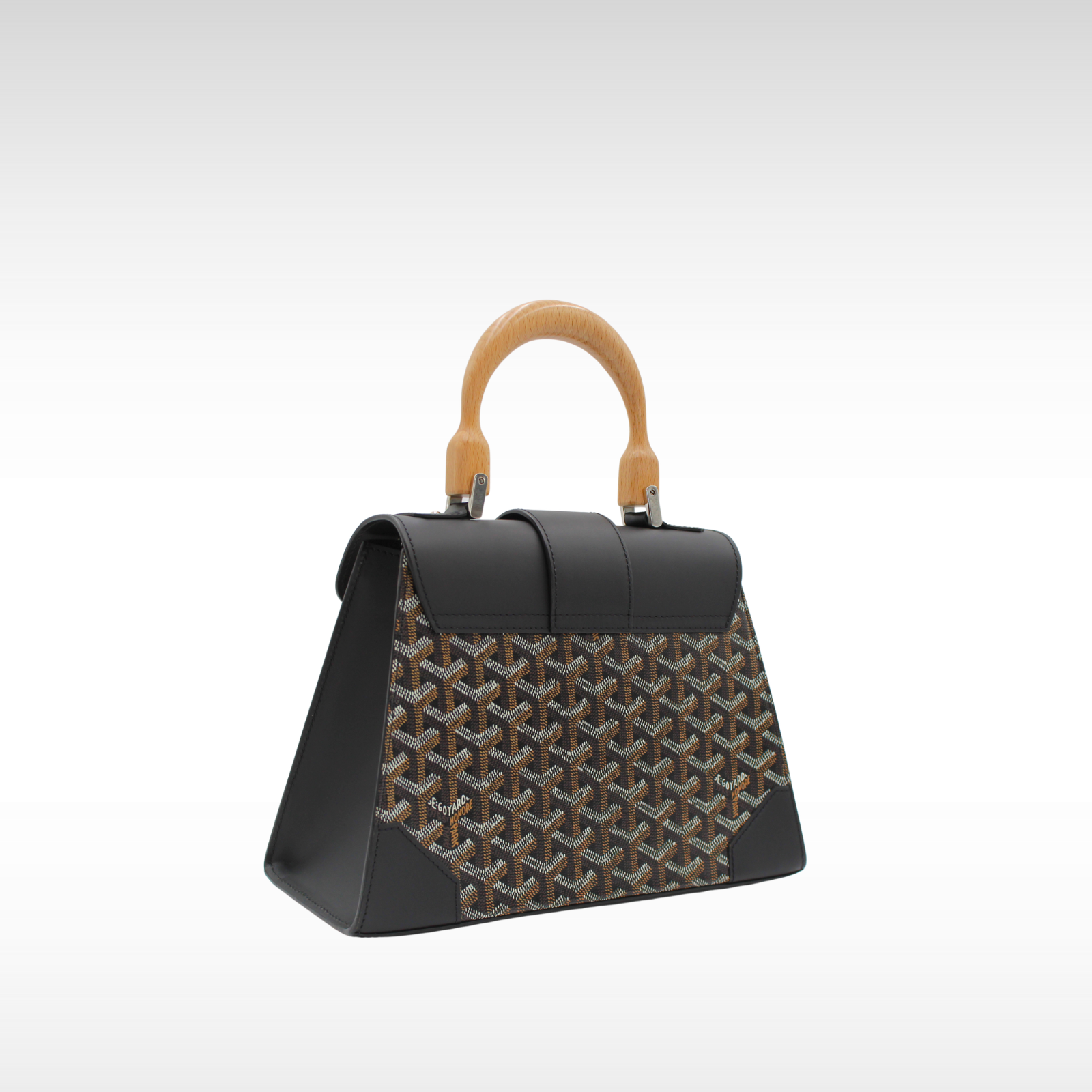 Saigon PM Coated Canvas Black Handbag
