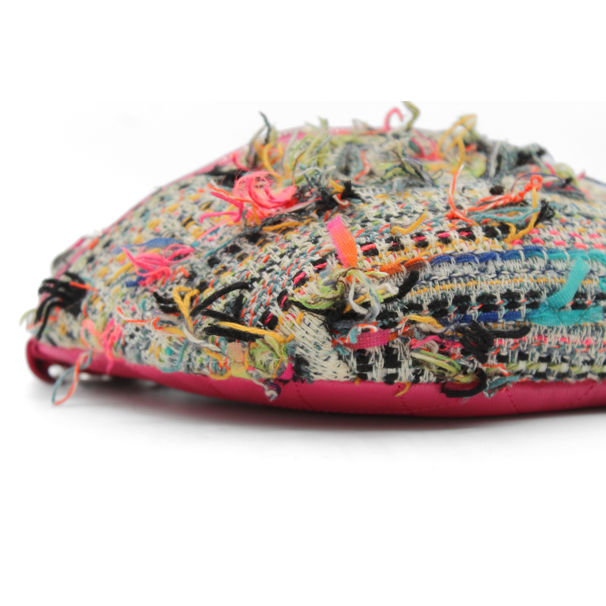 Tweed Pink + Multicolor Crossbody Bag