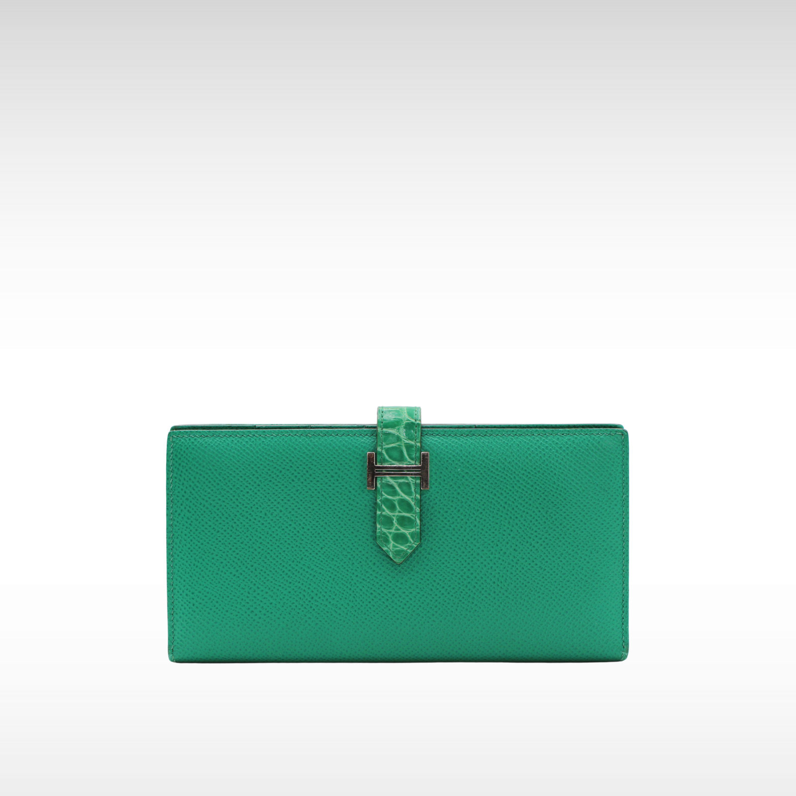 Bearn Soufflet Touch Epsom Vert Jade Wallet